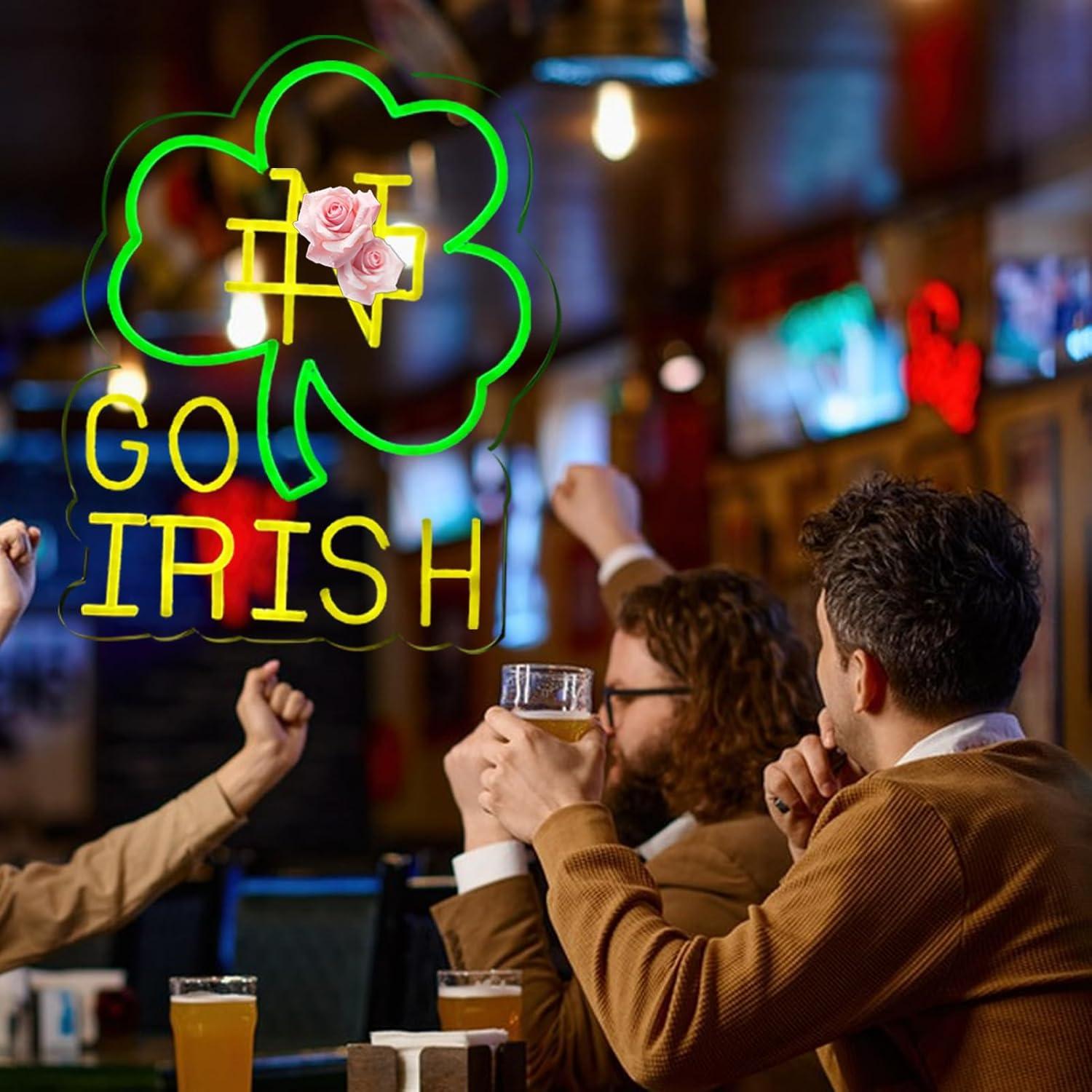 Football University Neon Signs for Wall Decor,LED Dimmable University Football Team Logo Light Sign,College Team Logo Neon Light for Bar, Dorm Room, Party Decoration,Game Room Decor15.3 * 12.2In - Image 8