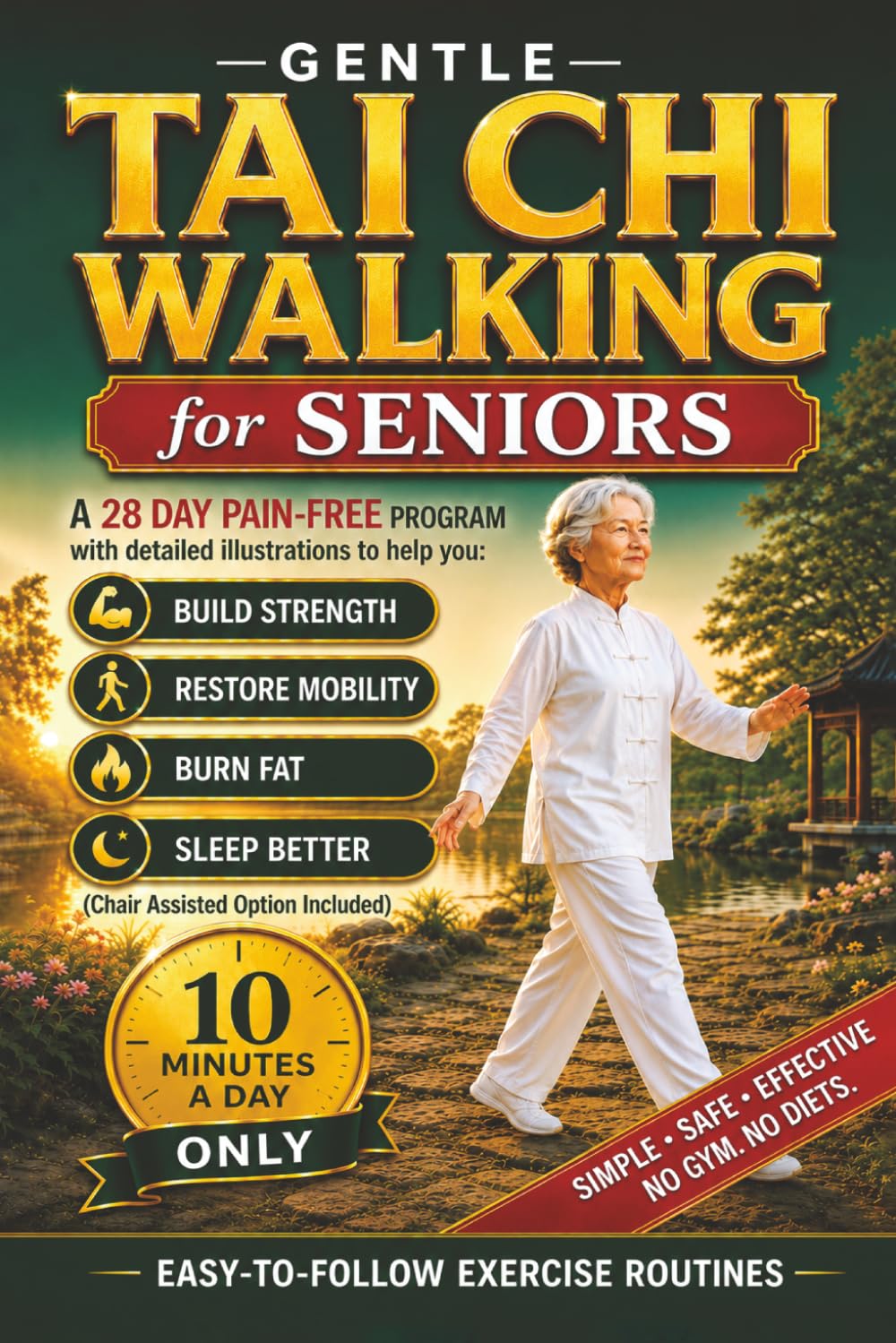 Gentle Tai Chi Walking for Seniors: An Illustrated 10-Minute Daily Weight Loss Plan to Burn Fat, Improve Balance, and Restore Mobility