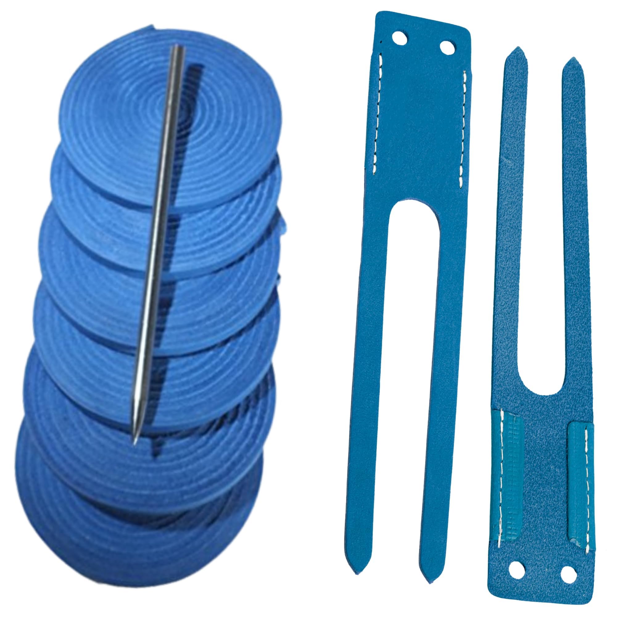 TOFL Baseball Glove Lace Kit | 6 Leather Laces, Lacing Needle, Thumb & Pinky Straps | Heavy Duty Baseball Glove Relacing Kit