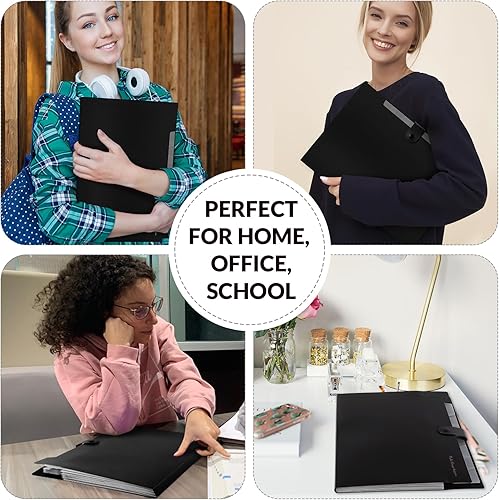 Miniatura 6 de SKYDUE - Carpetas expandibles con 8bolsillos, organizador de carpetas de acordeón, organizador de documentos portátil para hogar, escuela y oficina,