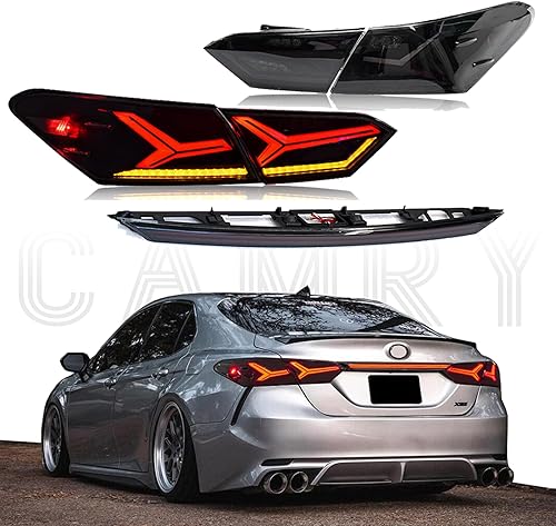 T T-ABC Mods - Luces traseras para Toyota Camry 8 generación 2018-2024 Conjunto de luz trasera LED completa (estilo de cámara-GC)