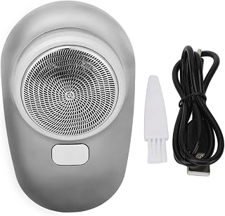 YUYTE Mini aparador de barba à prova d'água, barbeador elétrico portátil para uso molhado e seco, aparador elétrico de barba, barbeador elétrico sem fio e recarregável