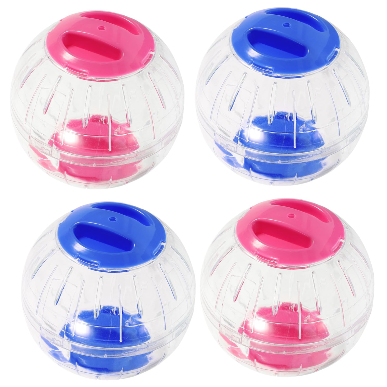 BESTonZON 4piezas Pelota para Correr para Mascotas Transparente Juguete De Ejercicio para Hámster Rueda De Juguete para Roedores para Jaulas De Mascotas Pequeñas