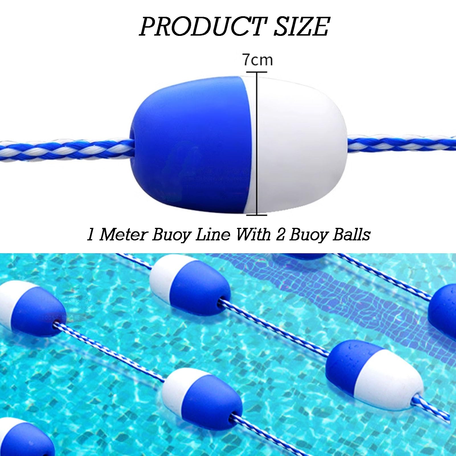 Corde de séparation de voie flottante pour course de piscine, bouée de sécurité de piscine – Équipement d'entraînement de sports nautiques