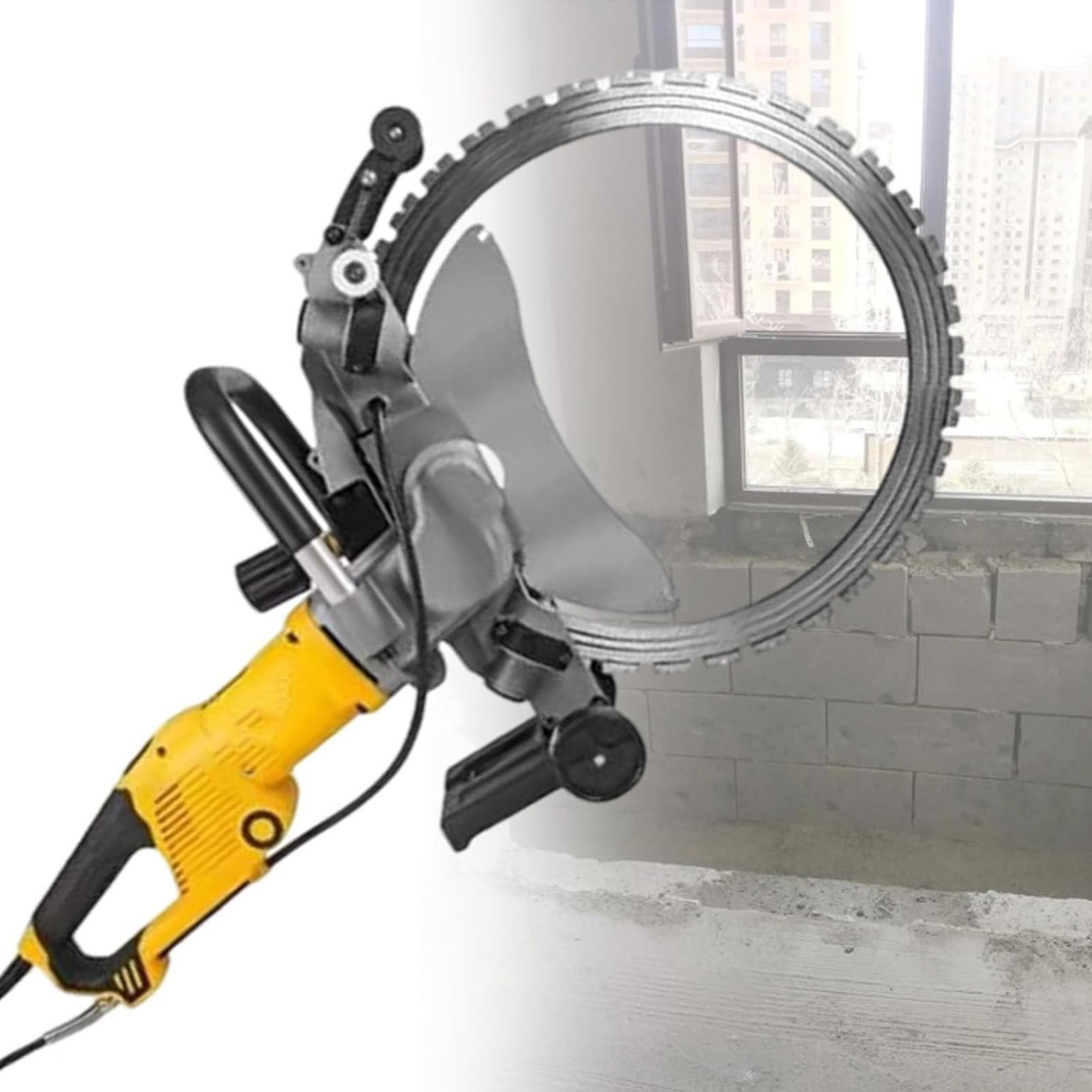 Wall Cutting Saw, Electric Grooving Cutting Machine for Granite, Stone, Brick, Marble, Concrete, Brushless Motor, 90° Cutting Angle (Ac8400)