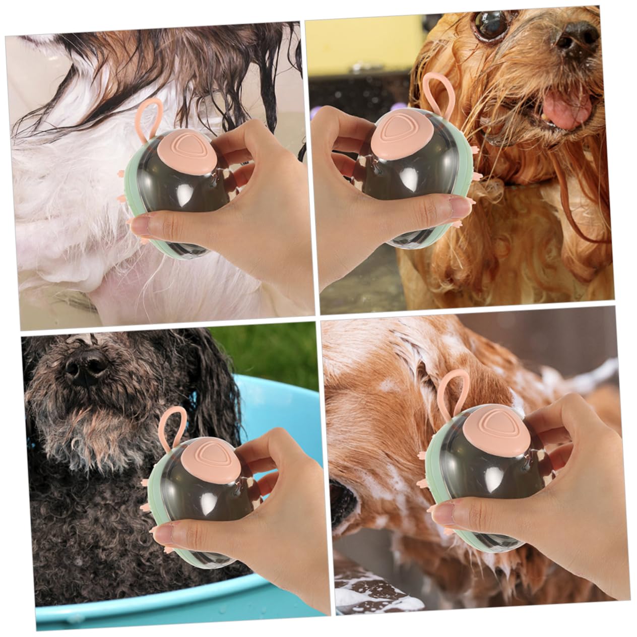 YARNOW 5 Piezas Cepillo De Baño Para Perros y Gatos Masajeador Champú Mascotas Cepillo De Baño Para Cachorros Cepillo Para Perros Para El Aseo Peine Para Gatos y Cerdas