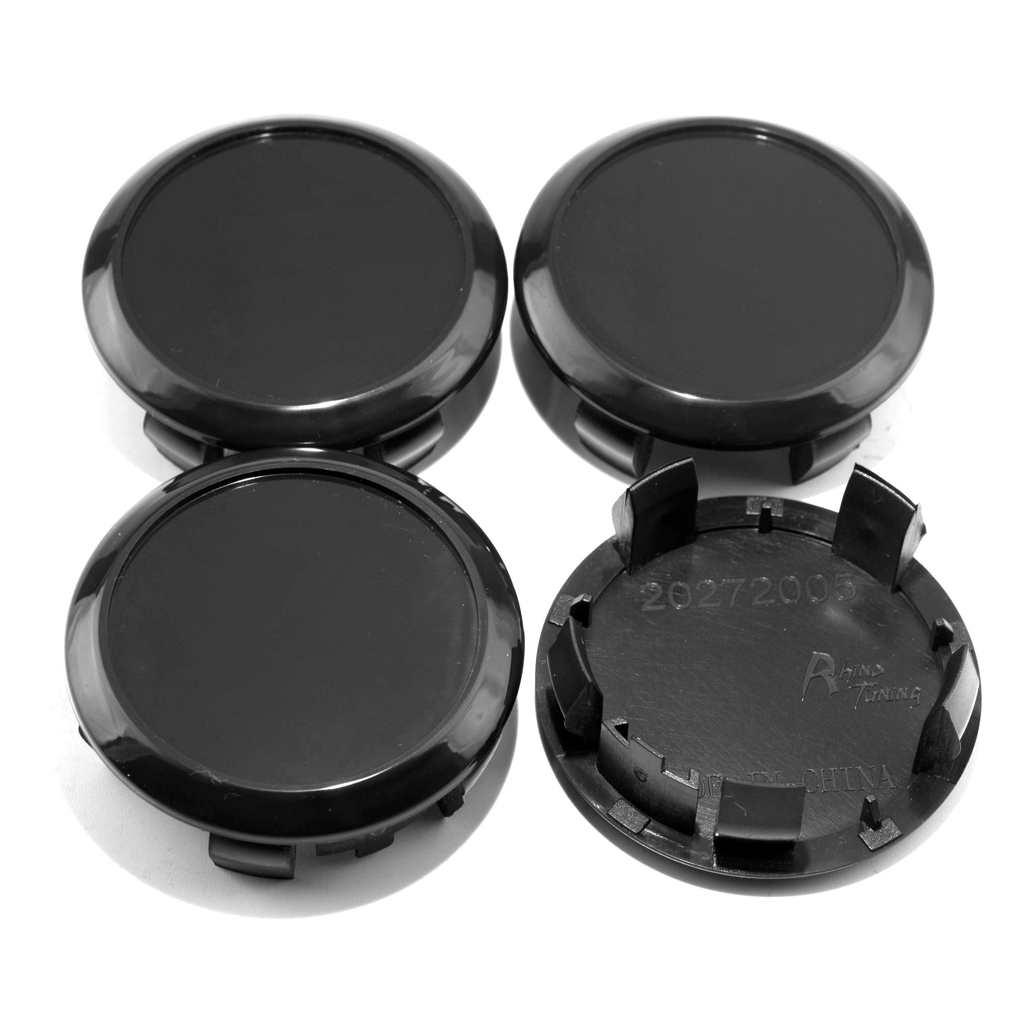 RTRHINOTUNING 57mm(2.23in)/50mm(1.97in) Black Wheel Hub Center Caps Set of 4 for Prius 69450 69453 Replacement