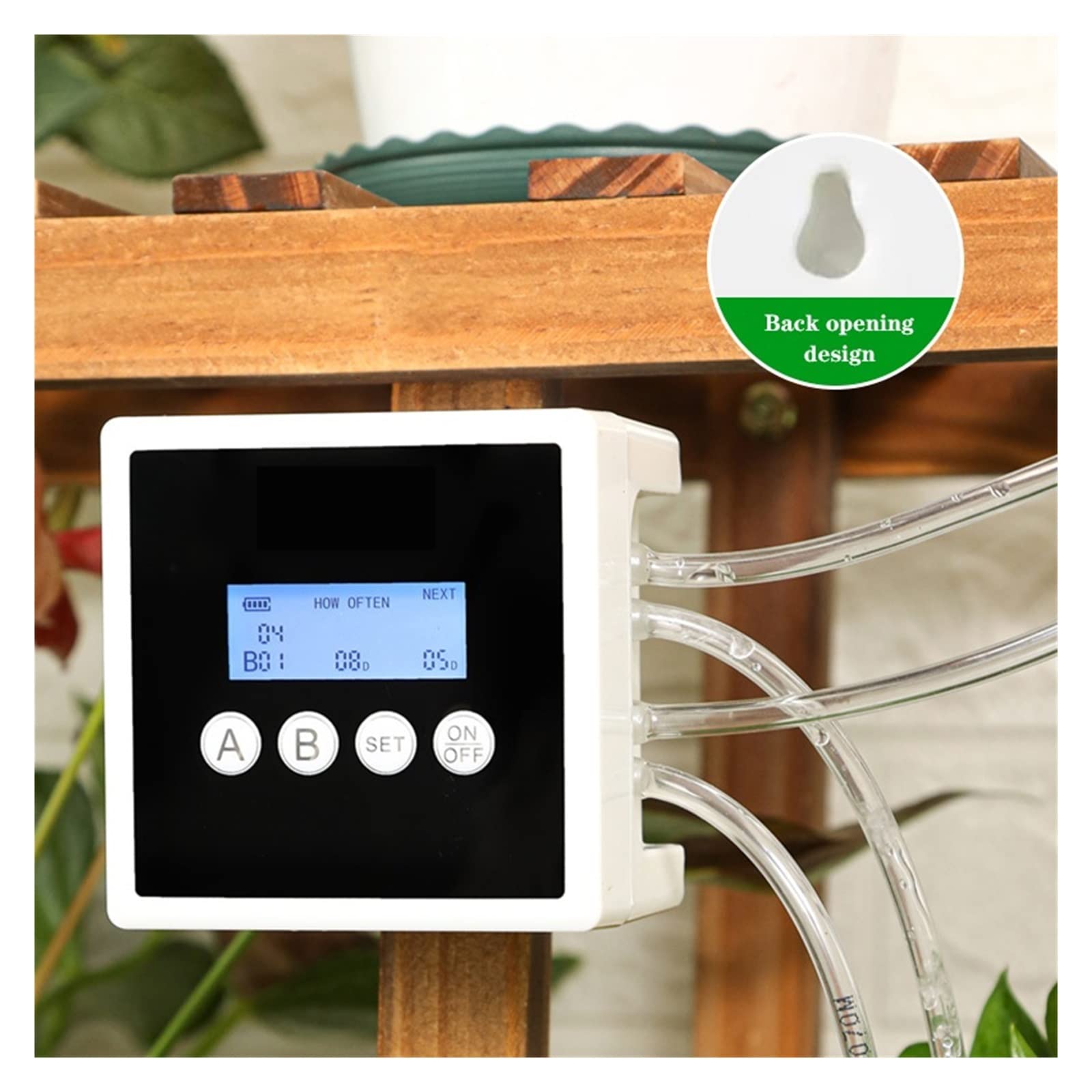 Inteligentna podwójna pompa nawadniania kropelkowego pompa wodna Timer System rośliny ogrodowe automatyczny kontroler nawadniania urządzenie do podlewania(20pot Watering kits)