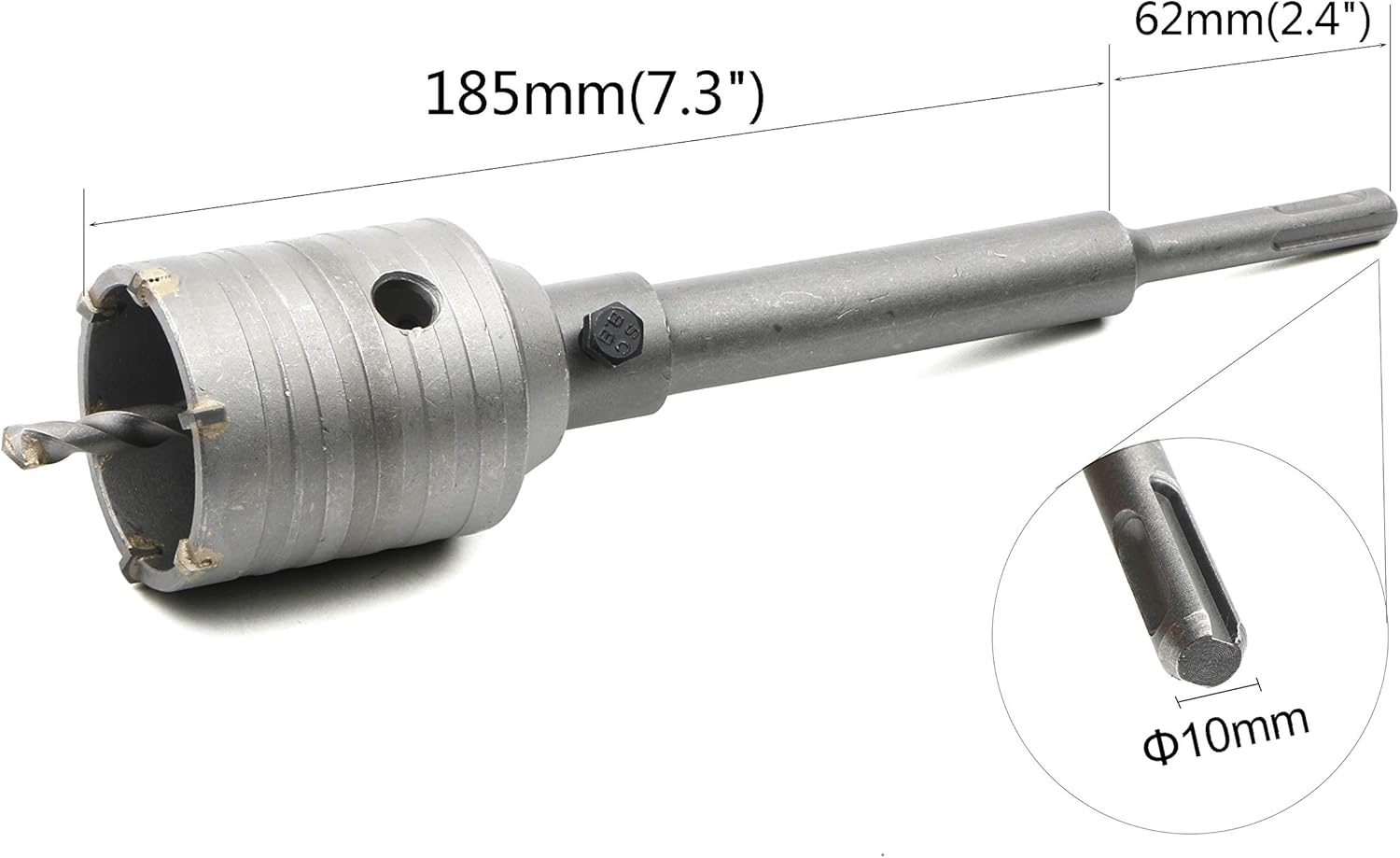Wall Hole Saw Carbide Steel SDS Plus Shank 35mm 45mm 55mm Drill Bit Set 200mm Connecting Rod Wall Drill Brick Stone Concrete Cement
