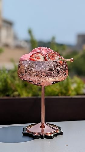 Miniatura 4 de Sky Fish Vaso de cóctel Martini de 14 onzas, acero inoxidable chapado en cobre, juego de 2 con 2 selecciones de cóctel