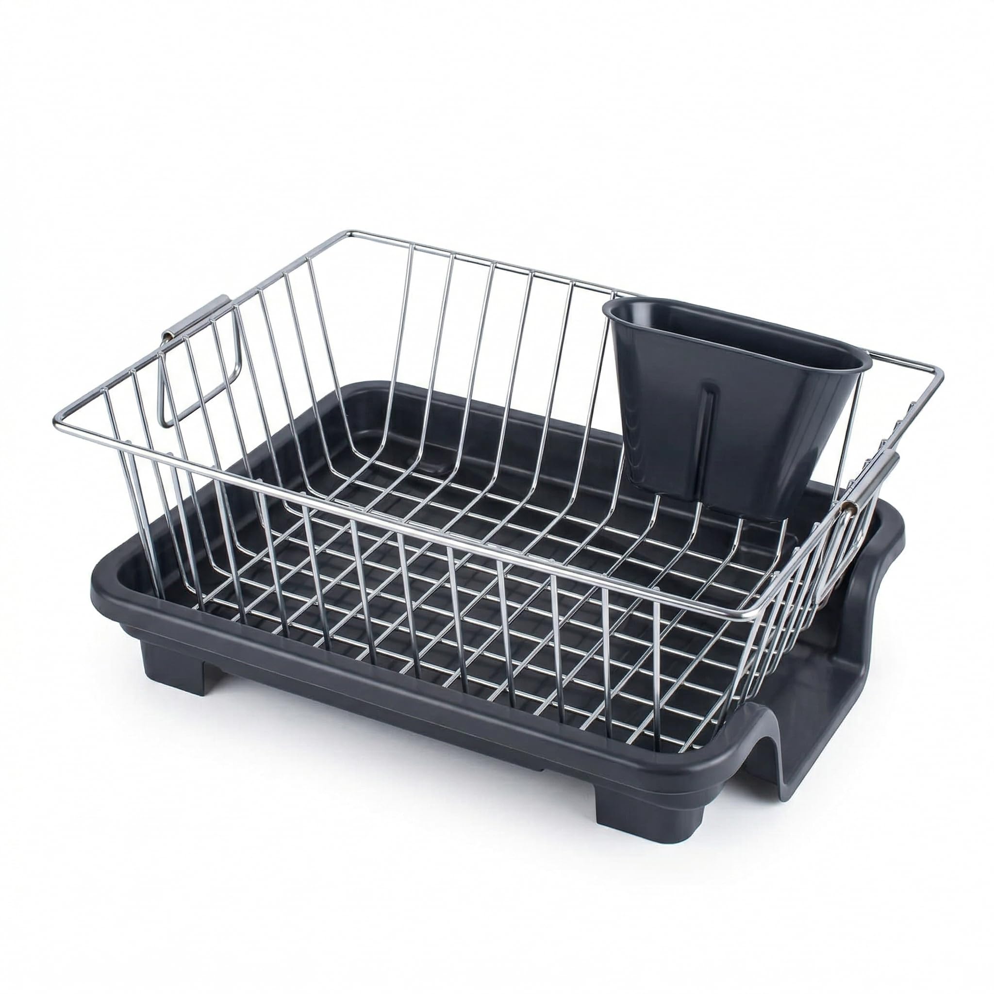 Dish Drying Rack Stainless Steel for Kitchen, Utensil Stand with Water Drainer Tray & Cutlery Holder, Multipurpose Bartan Stand, Dish Drainer Basket for Plates and Bowls-image-19