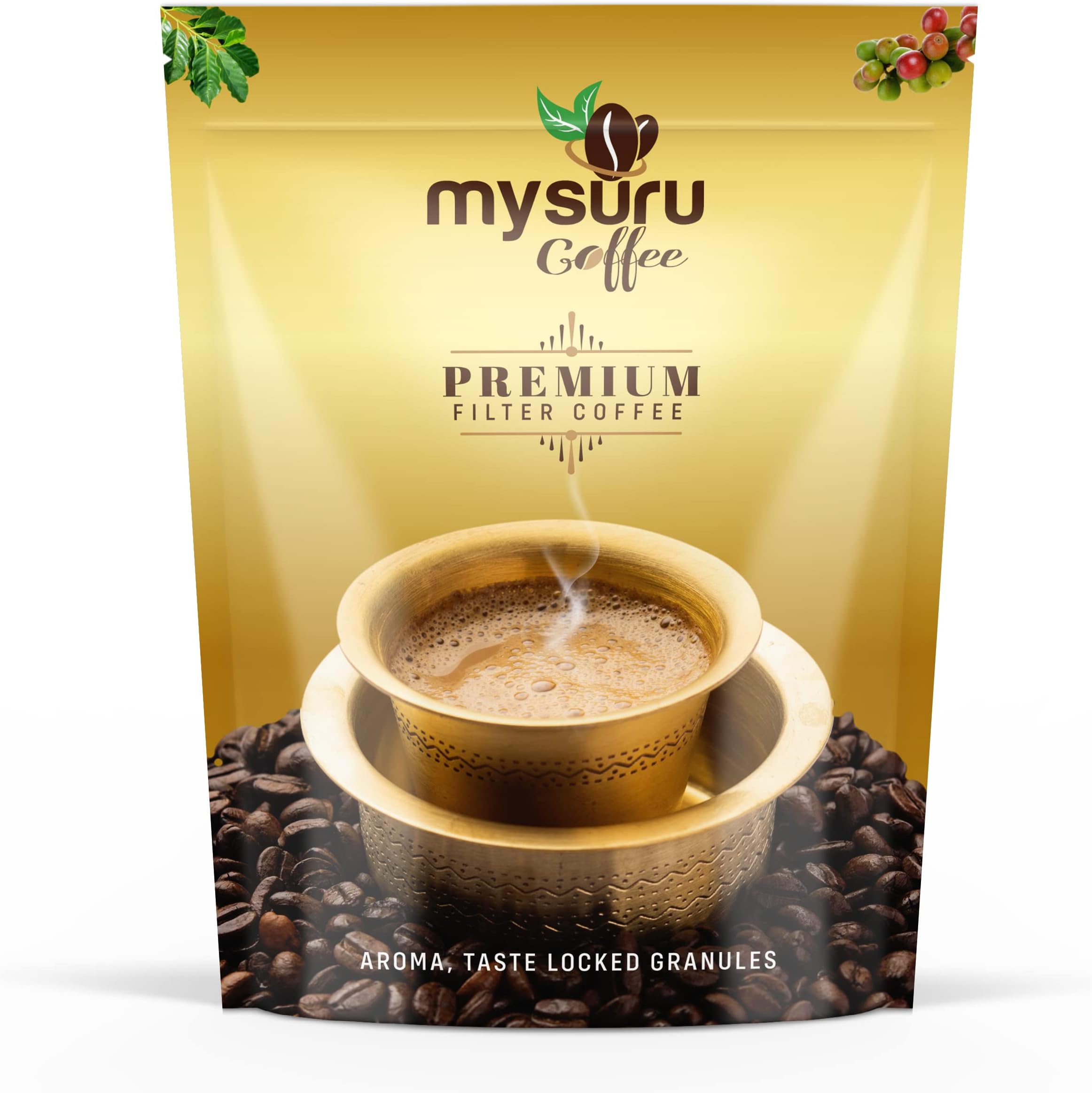 MYSURU COFFEE Premium Filter Coffee Powder 500g [Pack of 1] | Aromatic Taste [80% Coffee - 20% Chicory] | Traditional South Indian Blend | Freshly Roasted Ground Coffee, Packet