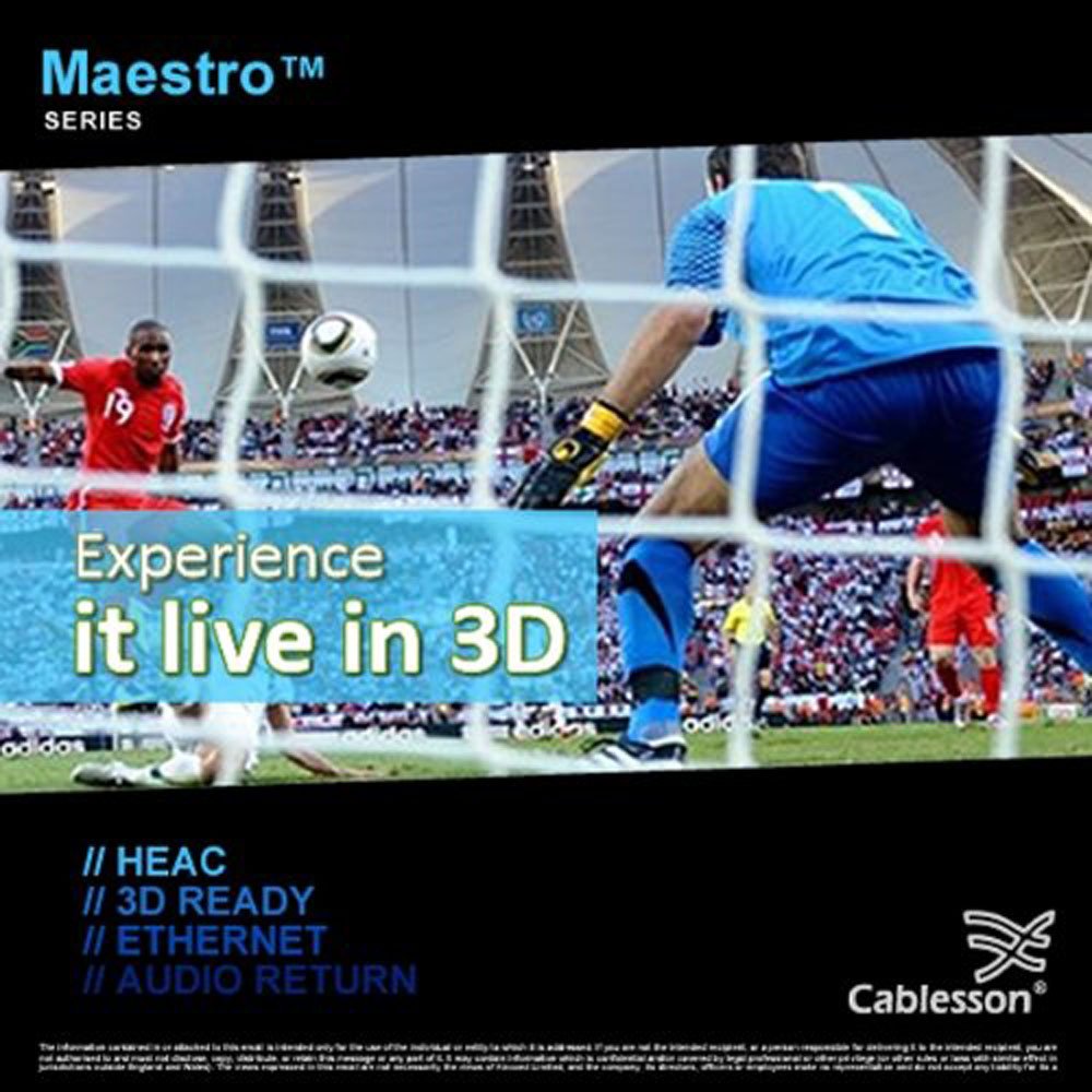 Maestro 5m / 5 metres High Speed HDMI Cable with Ethernet (Version 1.4, Sky HD, Virgin HD, 3D Ready with Audio Return and Ethernet Channel) - 1.4a Version, 21.6 Gbps
