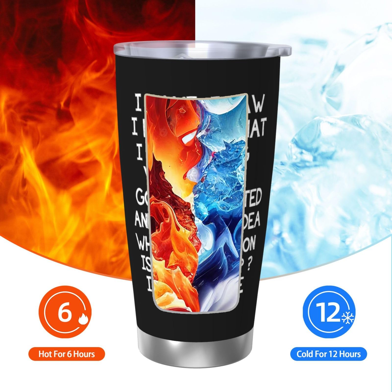 Xinvast I Came I Saw I Forgot Tumbler, 20 oz Insulated Coffee Travel Mug, Funny Senior Citizen Gift for Men & Women - Image 4