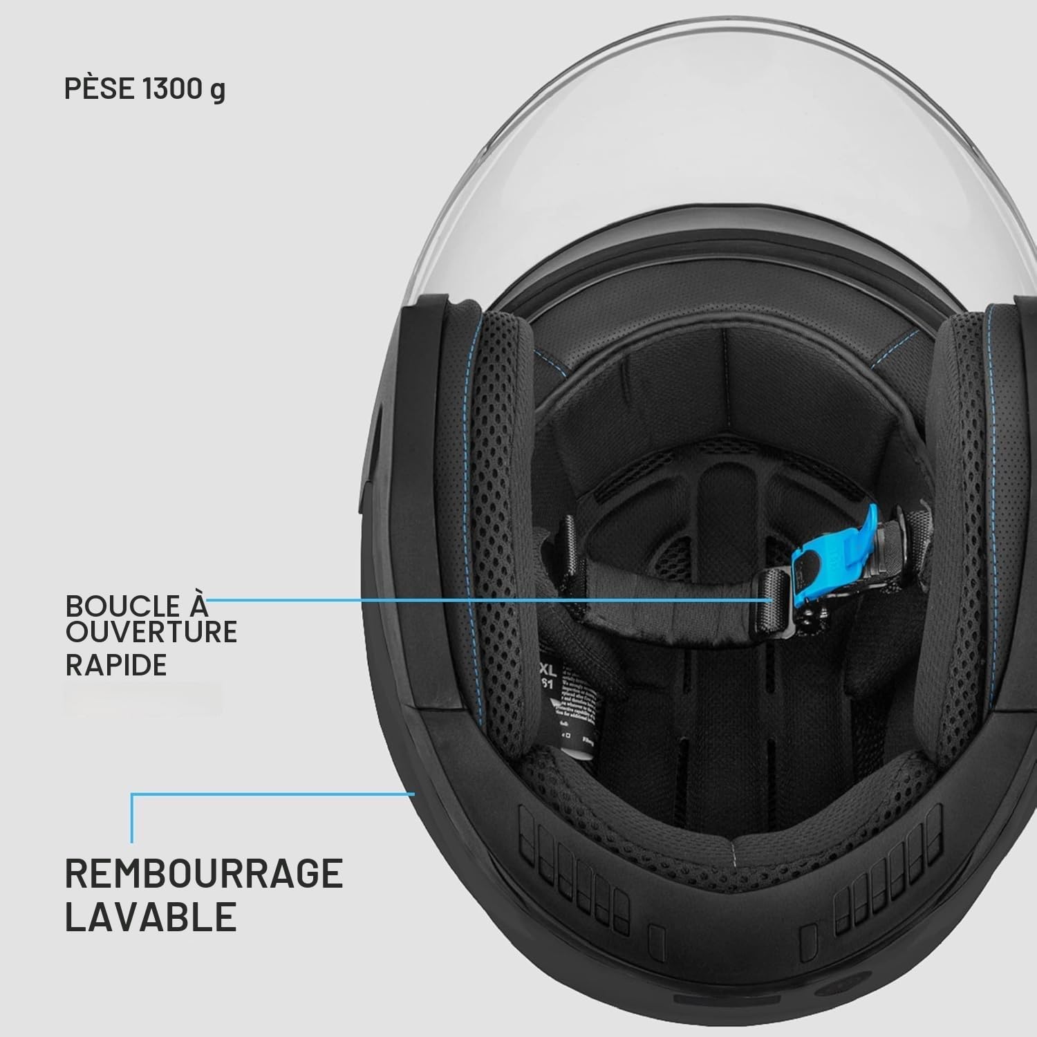 Westt Jet Casque Moto Homme Femme avec visière Double Casque Scooter Jet Moto Electrique Adulte, certifié ECE 22.06, Taille S-XL