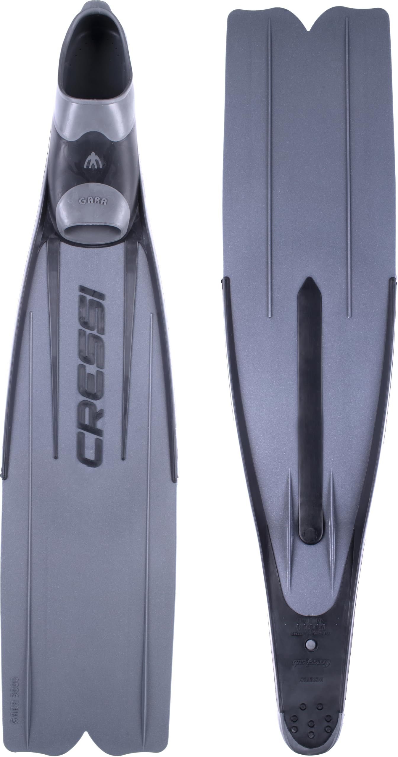 Cressi Largo Libre Buceo Aletas de Suave y Potente | Gara 3000, Fabricado en Italia Calidad Desde 1946
