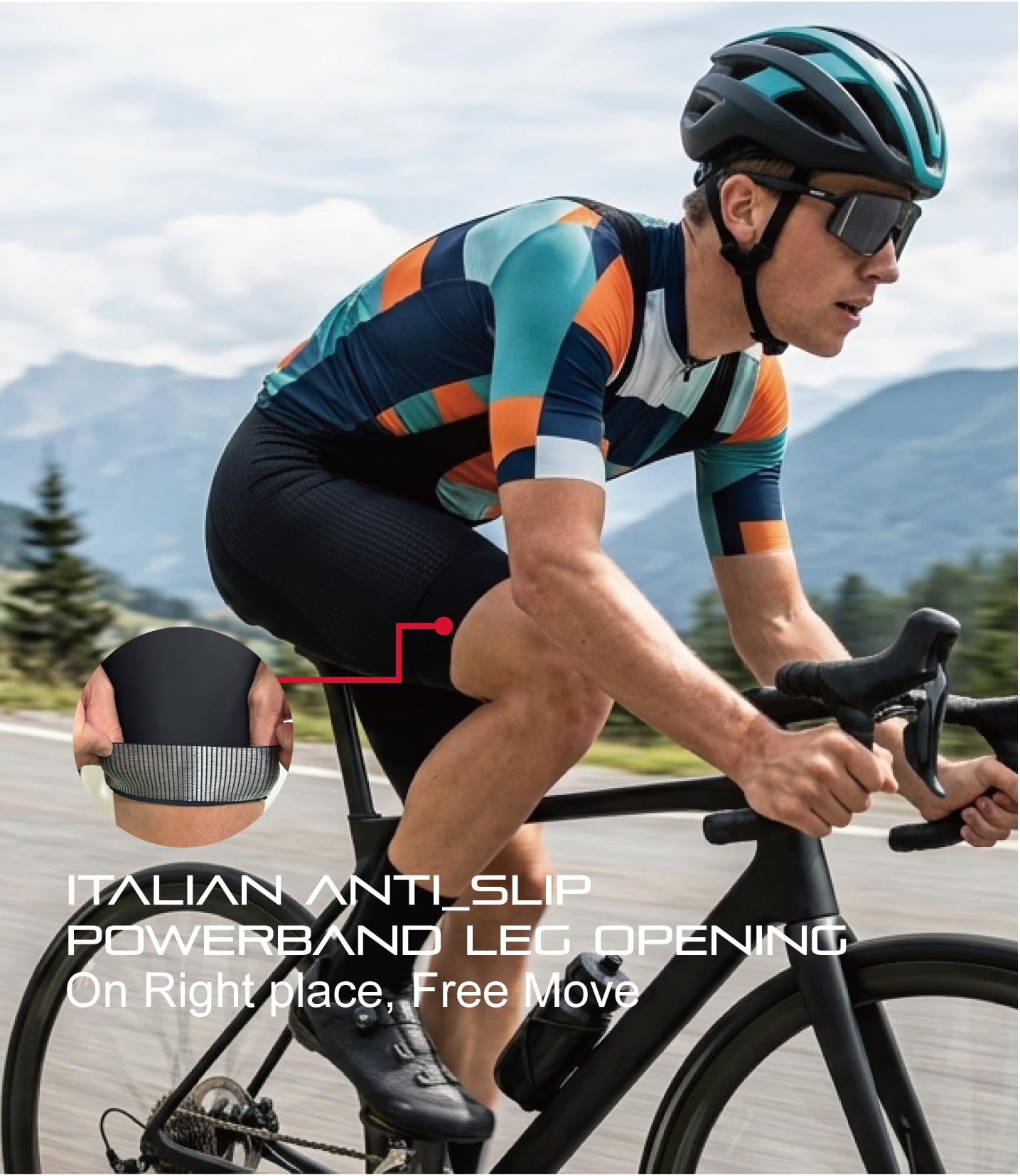 Ceroti Textiles Techniques personnalisés | (Gamme PROFESSIONEL) Cuissard de Cyclisme pour Hommes, Couvre-Jambes Longs de Protection, Cuissard à Bretelles et Peau Italienne, vélo, Protection UPF50+