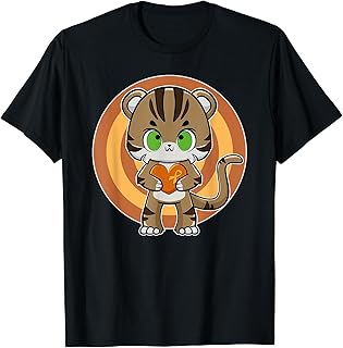 Tiger Anime Cat Leukemia Awareness Men Women Kids T-Shirt