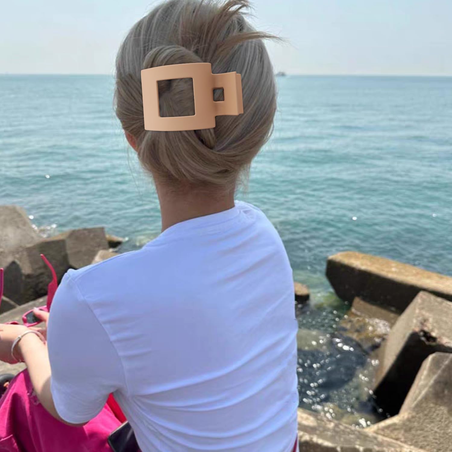 Velscrun Flat Hair Clips for Women Girls, Matte Lay Flat Claw Clips, Strong Hold Large Hair Clip for Thick or Thin Hair, French Duck Billed Hair Jaw Claw Clip, Non Slip Grip for Daily Styling Brown - Image 5