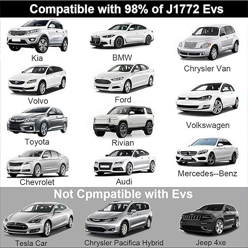 Miniatura 4 de Westsaim Adaptador de carga Tesla a J1772, 60A 250V Tesla cargador a J1772 adaptador apto para Ford, BMW, Chevrolet, Hyundai, Nissan, Honda, Toyota,