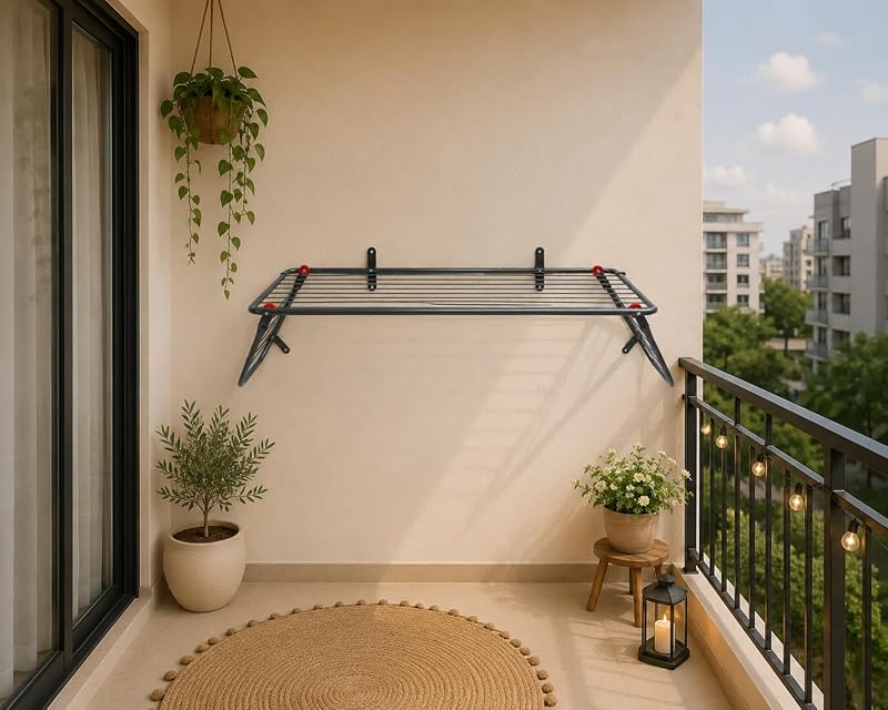 GOHAR Wall Mounted Drying Rack With Wings