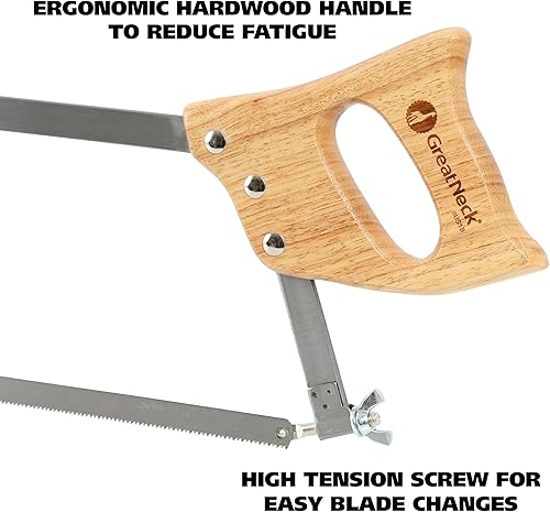 Miniatura 4 de GreatNeck BUS18 Sierra de carnicero, 18 pulgadas, sierra de procesamiento de carne, corte a través de huesos y carne, ideal para uso doméstico y