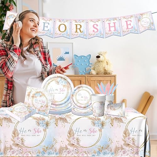 Miniatura 57 de 142 suministros para fiesta de cumpleaños de color oro rosa, vajilla rosa, plato llano y mantel desechable, mantel, para fiesta de cumpleaños