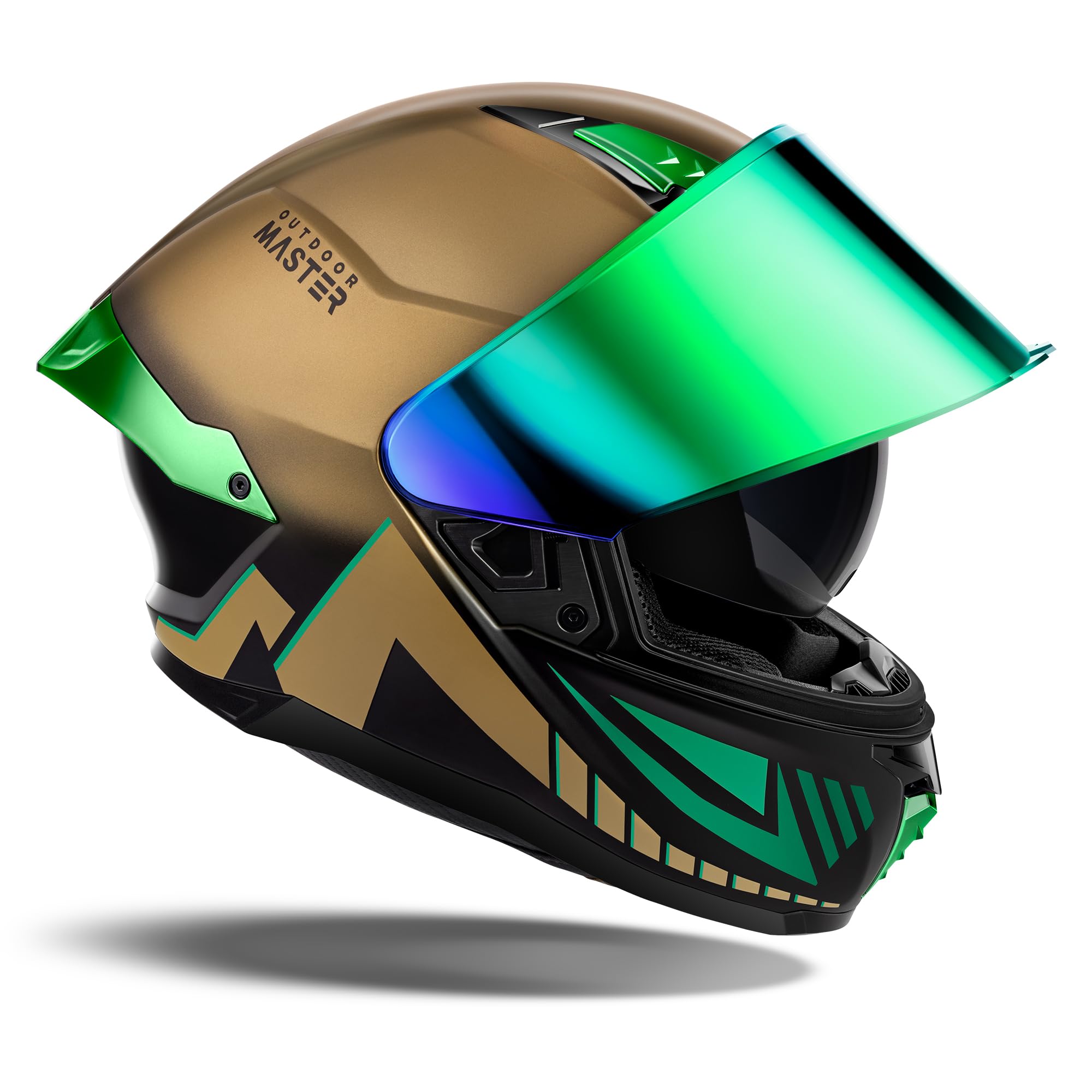 OutdoorMaster Full Face Dual Visor Adult Motorcycle Helmet for Motorbike Street Bike with Pinlock Ready DOT Approved