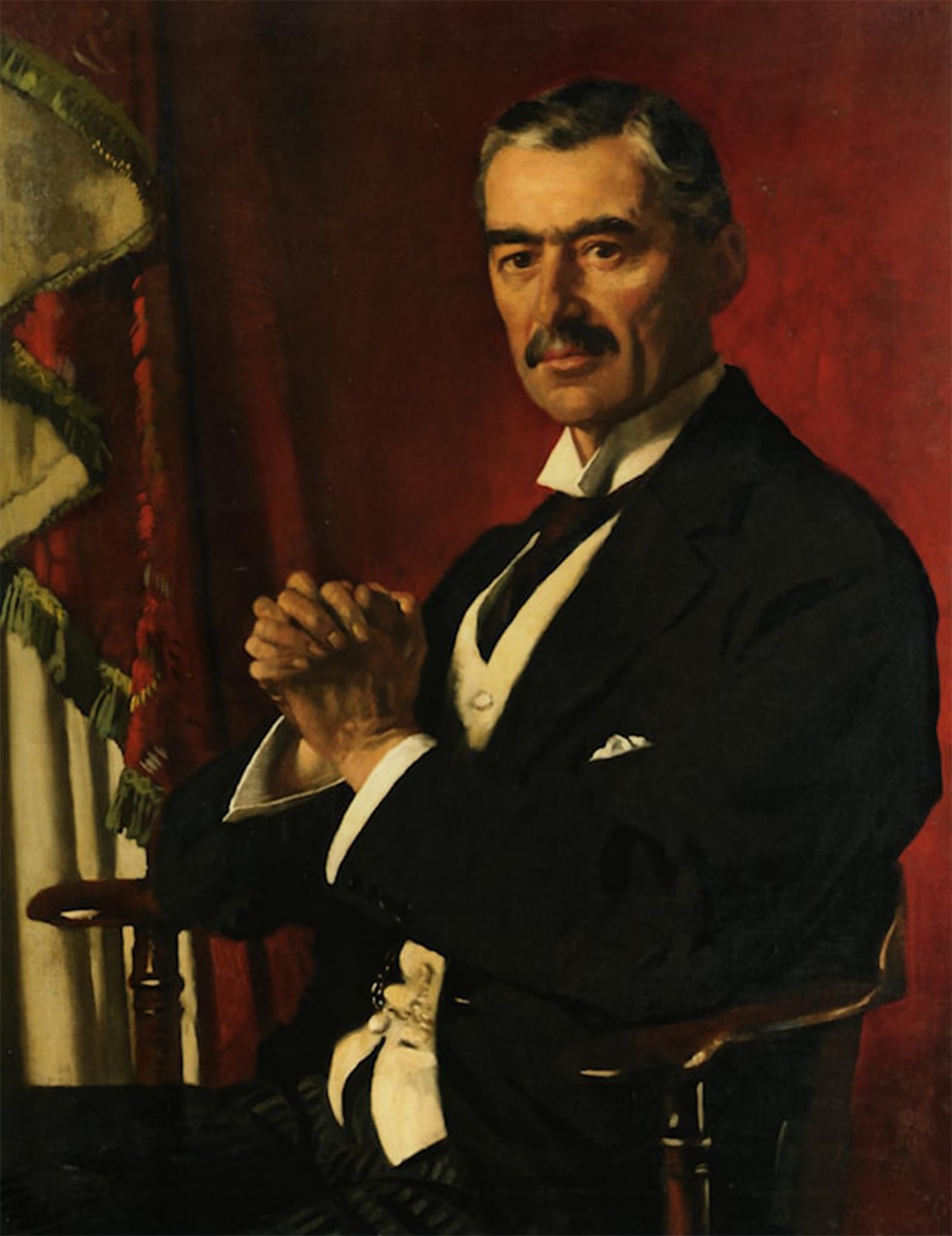 Portrait de Neville Chamberlain Graffiti | Solution Murs Vides Salon 60x90