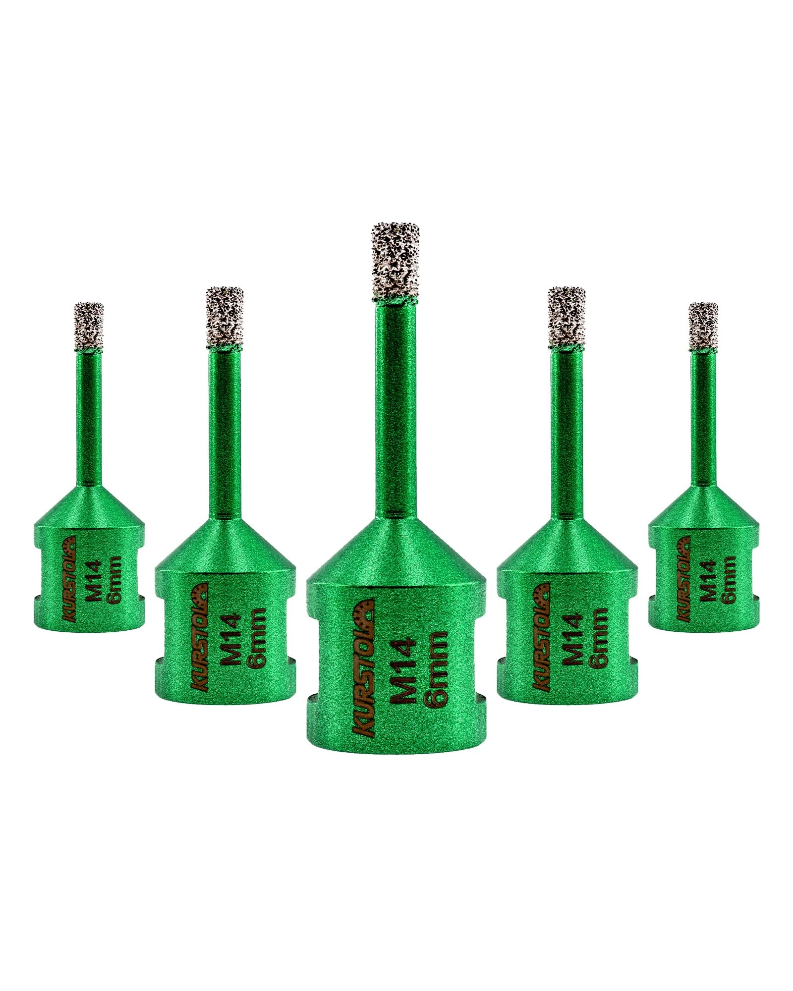 Porcelain Tile Drill Bits 6mm - KURSTOL 5pcs Diamond Core Drill Bits