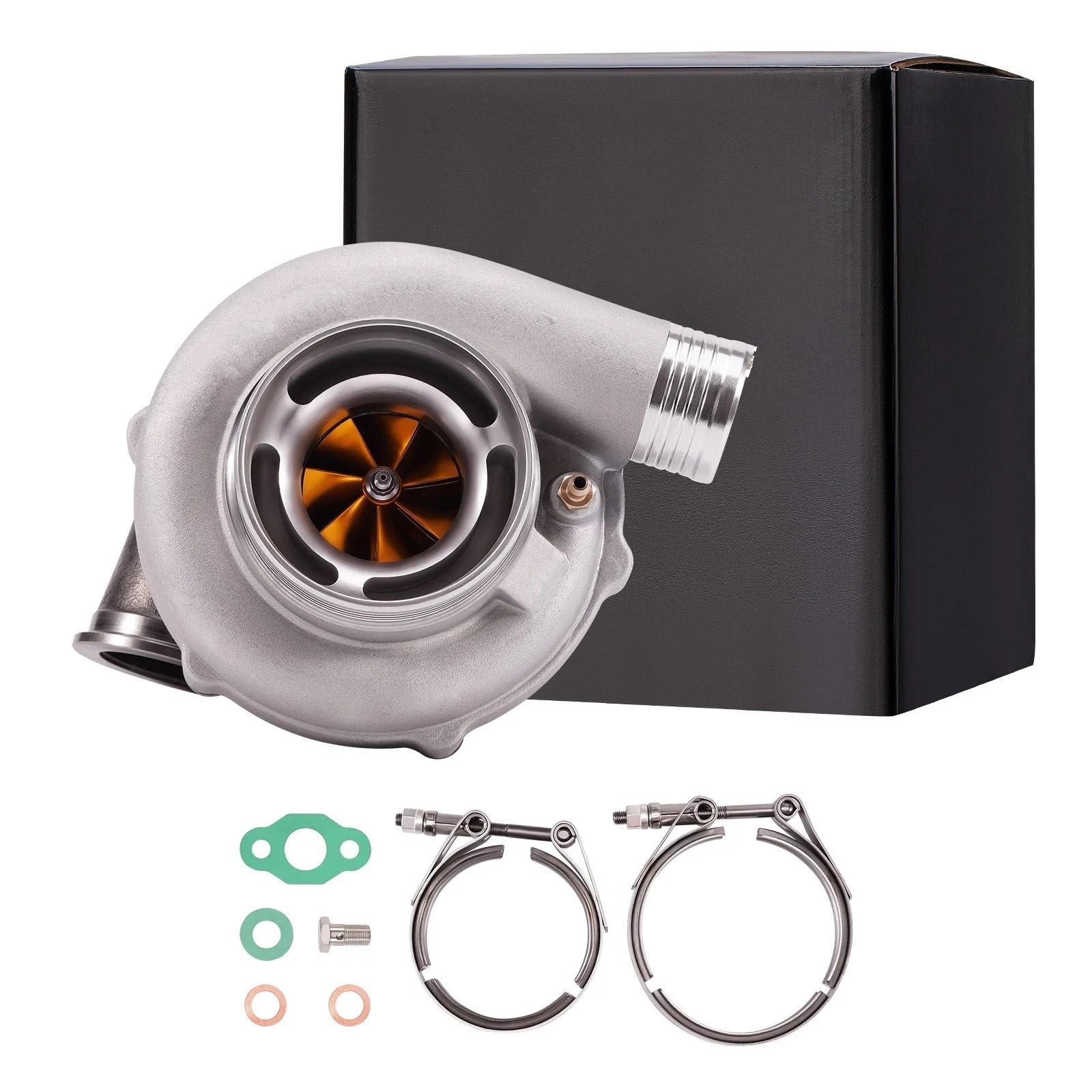 HAGDFDNV GT3076 GT3076R Universal Turbocharger Dual Ceramic Ball Bearing Turbine AR 0.82 Rear Window Regulator