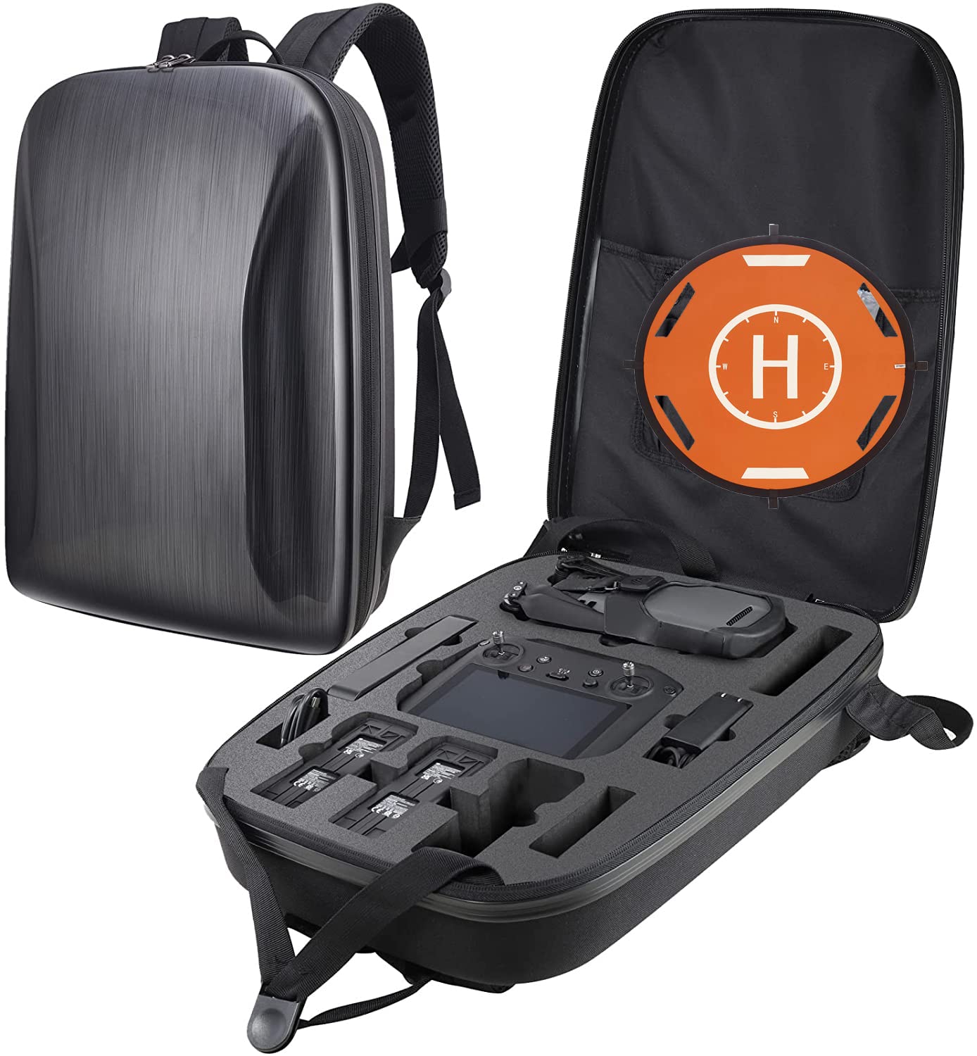 Top-Tech Luxury Storage Case Bag Backpack for DJI Mavic 2S Drone or Landing pad, Waterproof Shockproof Shoulder Bag for DJI Mavic 2s Drone