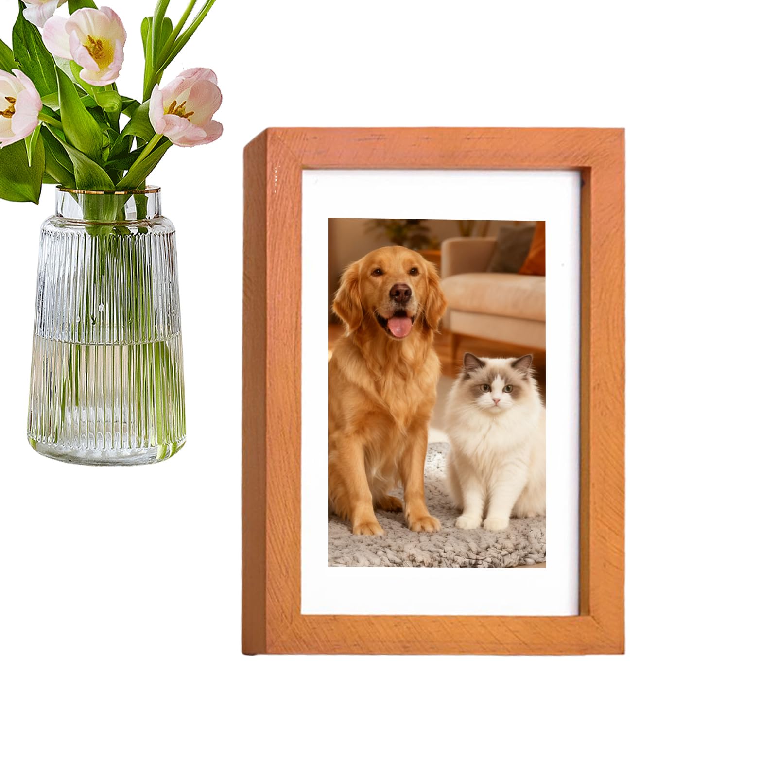 Cadre photo mural portable anti-perte pour passeports et monnaie de bureau