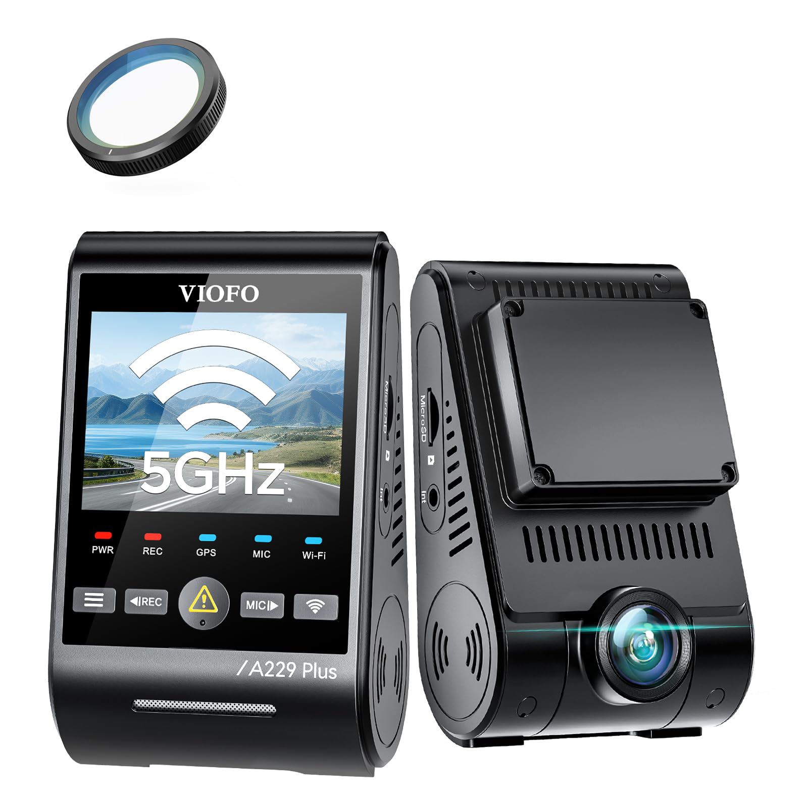 Bundle VIOFO A229 Plus 2CH CPL VIOFO A229 Plus Dash Cam with Dual STARVIS 2 Sensors 2 Channel