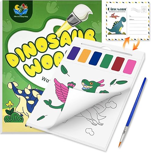 Libro de pintura de acuarela, libros de pintura con agua para niños, pintura para niños pequeños, pintura al agua sin desorden para niños de 1 a 3