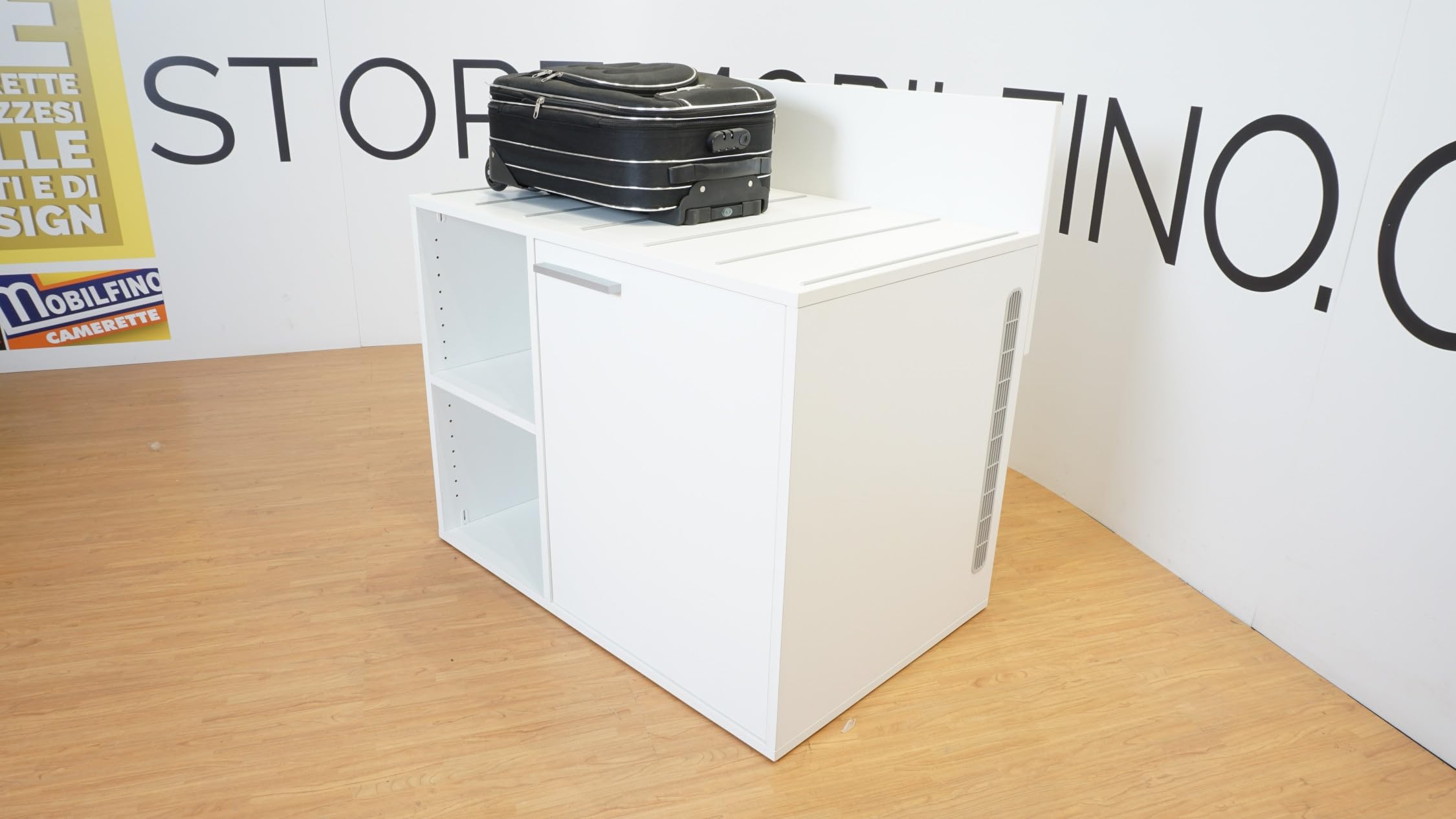 Portavaligie Design da Camera - Contenitore Multiuso con griglia di aerazione - Bianco