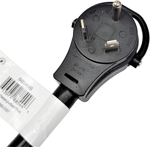 Miniatura 2 de Parkworld 885446 NEMA TT-30P a L14-30R Cable adaptador, RV 30A TT-30 enchufe macho con mango al generador 30A 4 clavijas L14-30 Receptáculo hembra