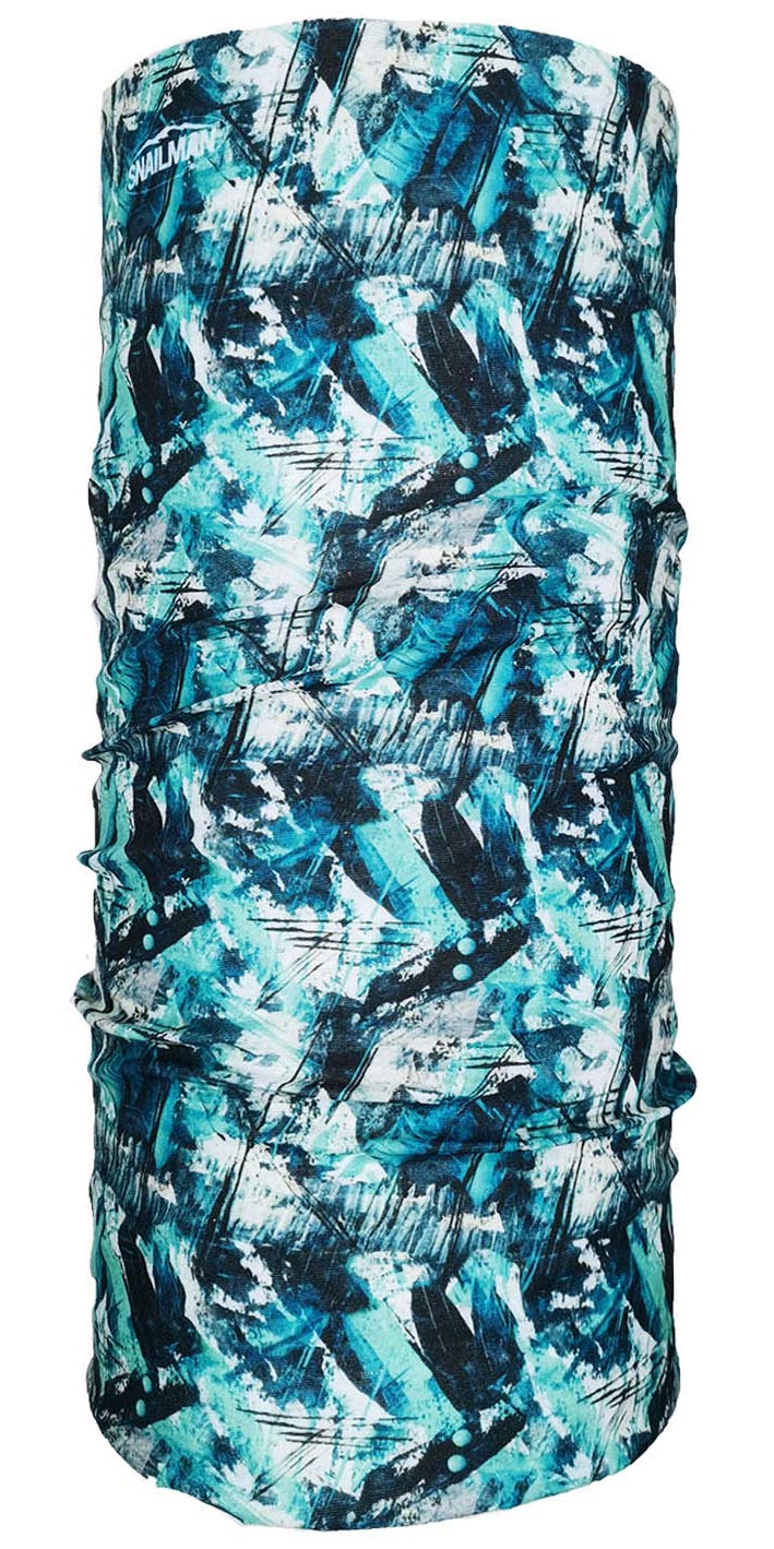 snailmanOutdoor Multifunctional Headwear, Running Magic Headband Hairband, Sports Fishing Riding Motorcycling Face Mask, UV Resistence Hiking Climbing Seamless Scarf Bandana (Blue ink) ¡­