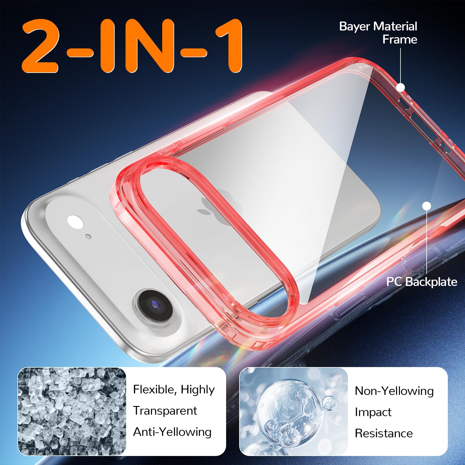 Clear Case for iPhone 15, Ultra Thin, Shockproof TPU Cover, Anti-Yellowing, Crystal Clear, Phone Case for Apple iPhone 15 - Clear — view 238