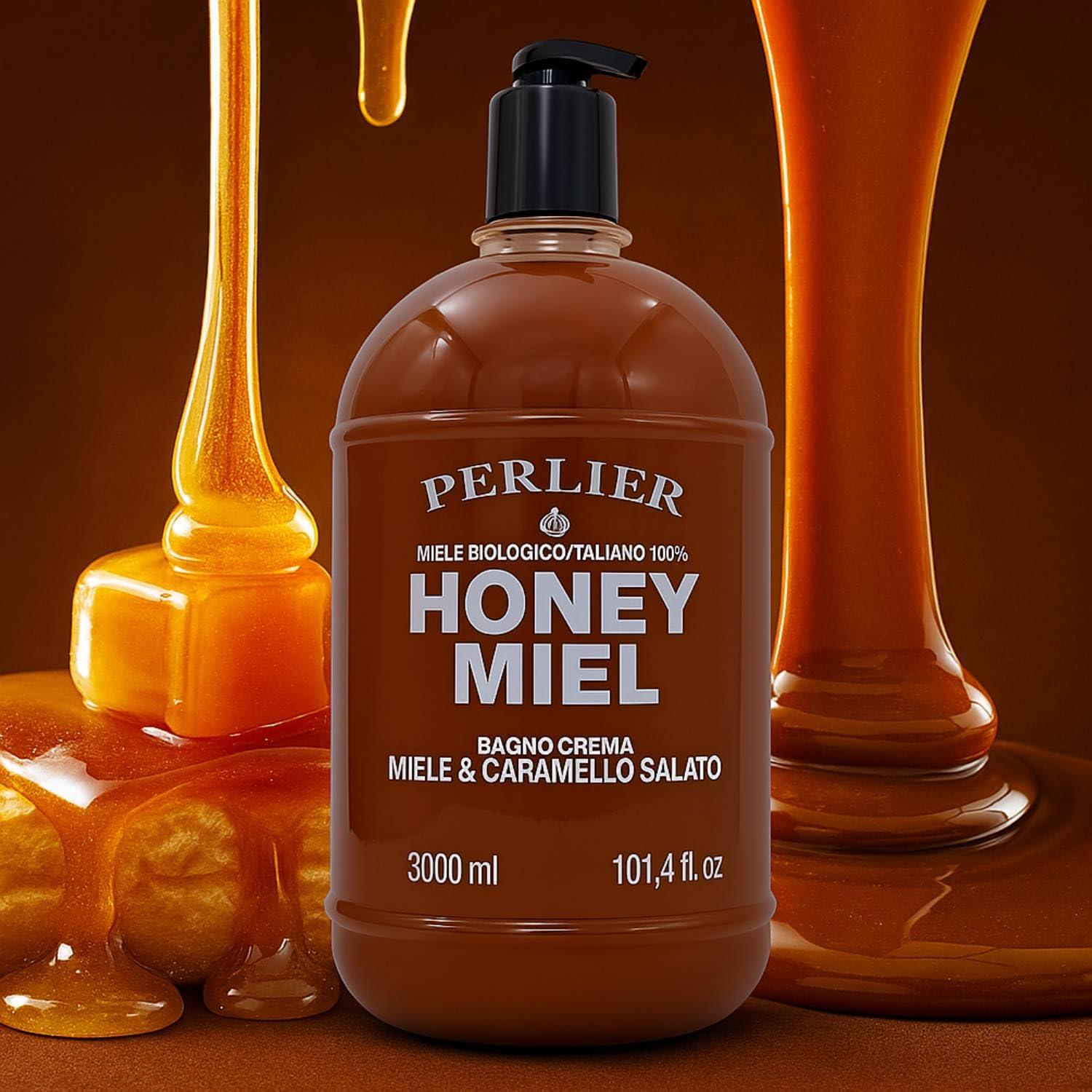 Perlier Honey Miel Bagno Crema Miele e Caramello Salato Con Dosatore 3000 Ml