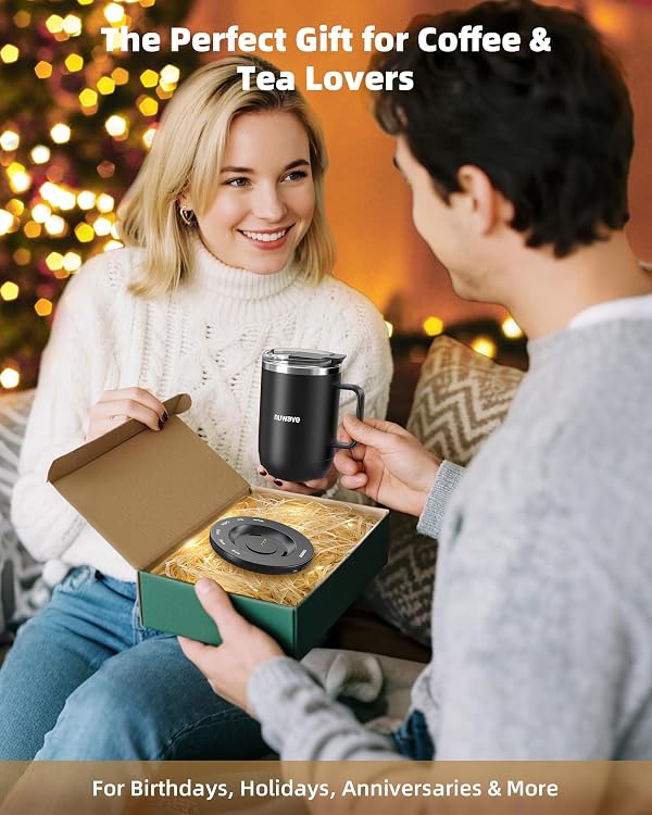 Nuwave Smart Heated Coffee Mug Rechargeable, 16oz Self Heating Temperature Control Mug with LED Display, Custom Brew Modes, Double-Wall Vacuum Insulation, 5-Hour Battery Life, Auto Shut-Off by Nuwave - Image 5