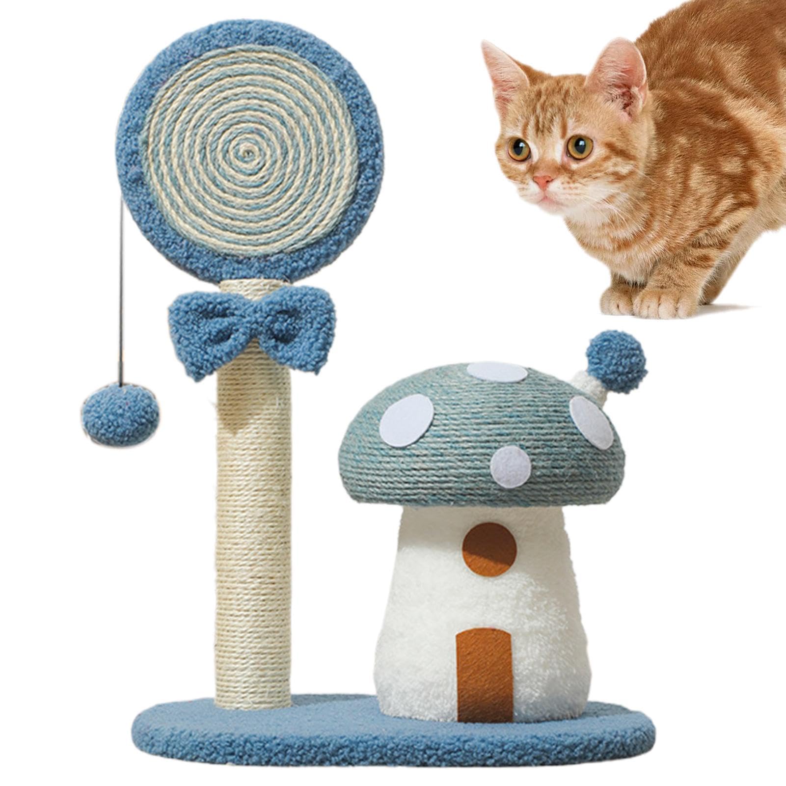 Arrampicata Gatti Tiragraffi A Fungo Con Tavola Di Sisal | Mobili Per Felini Con Posatoio E Albero Rampicante per Casa Dormitorio Appartamento Piccoli Spazi e Area Giochi