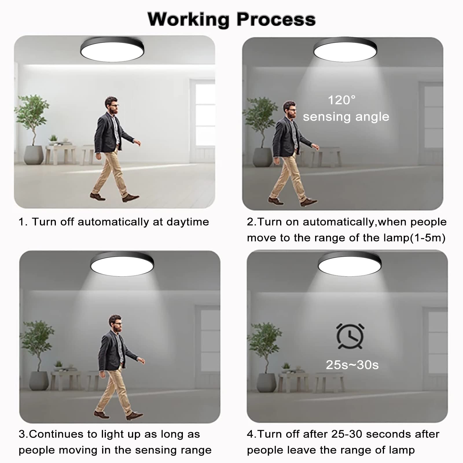 Led Ceiling Lights Motion Sensor Ceiling Lamp 12W 18W 20W 30W 50W Mode Lamps Surface Mounted For Home Lighting Kitchen - View #9