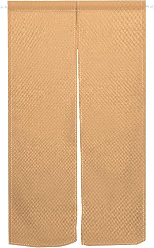 Miniatura 2 de Leowefowa Cortina japonesa Noren para puerta, cortina de puerta japonesa, tratamiento de ventana, tapiz de puerta impreso beige puro amarillo