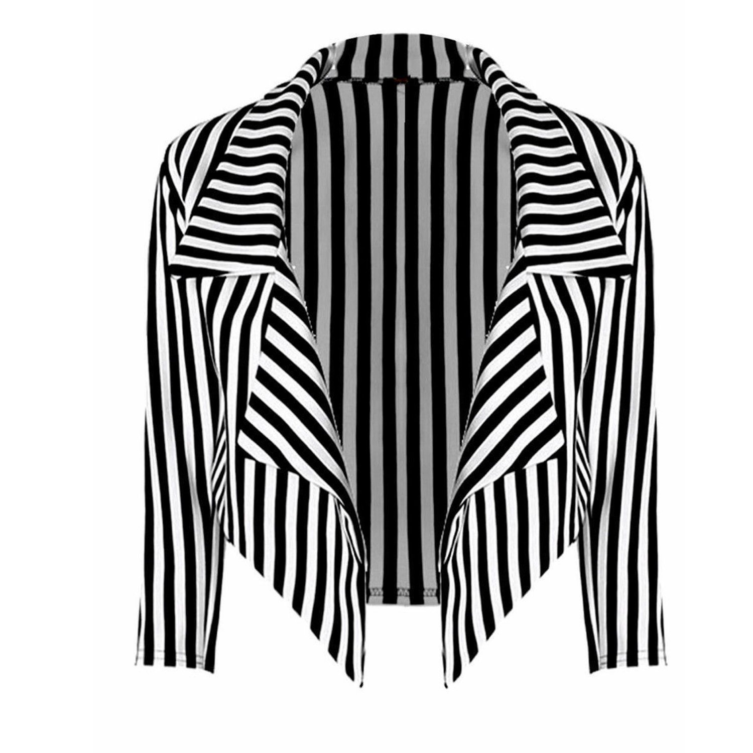 Veste cascade courte à rayures solution pour structurer une tenue unie