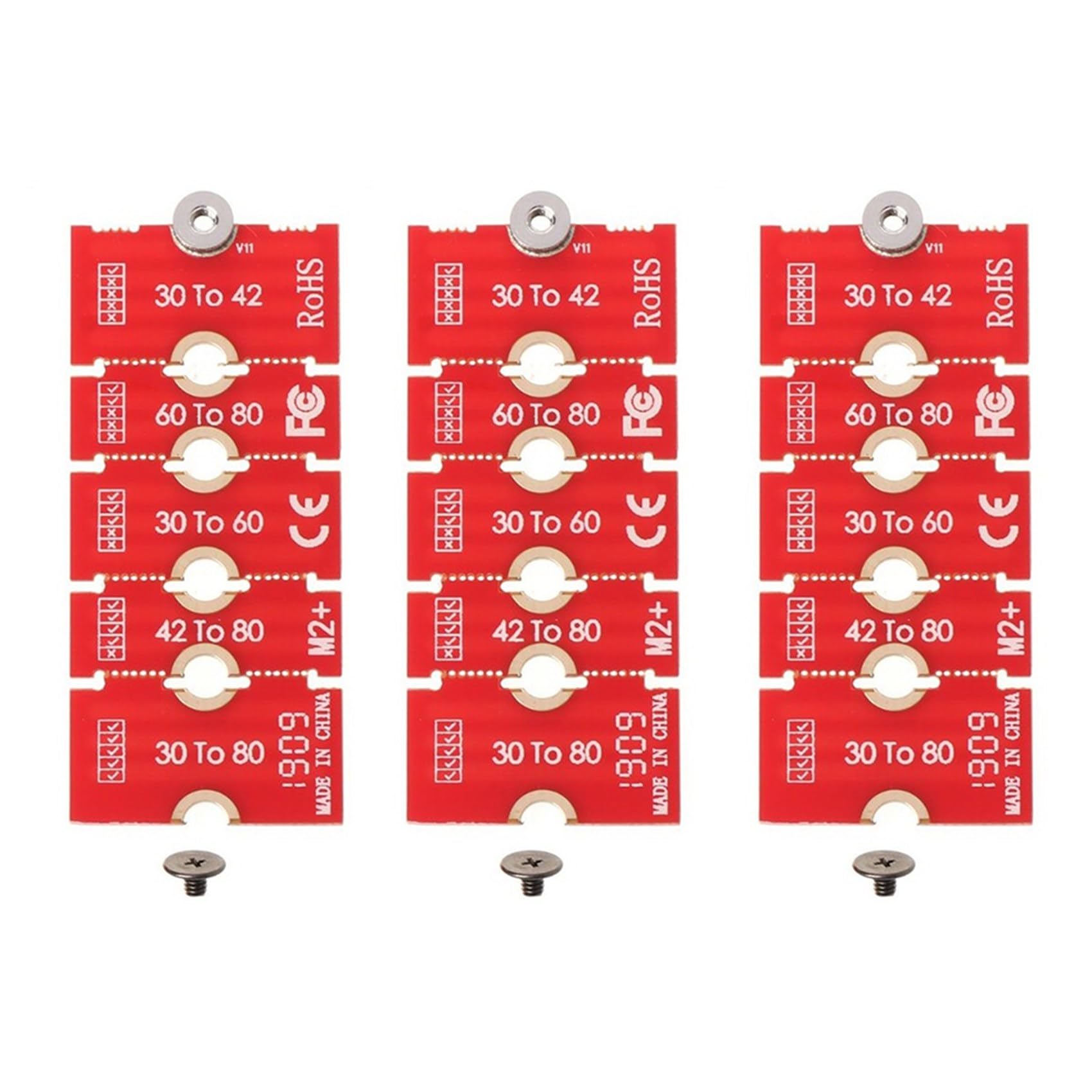 BTuregsau 3Pcs M2 M2PLUS NGFF NVME M.2 Extended Transfer 2230, 2242, 2260, 2280 Aircraft M2 Change Long Size U.2 M3 M.3 SSD 24BB