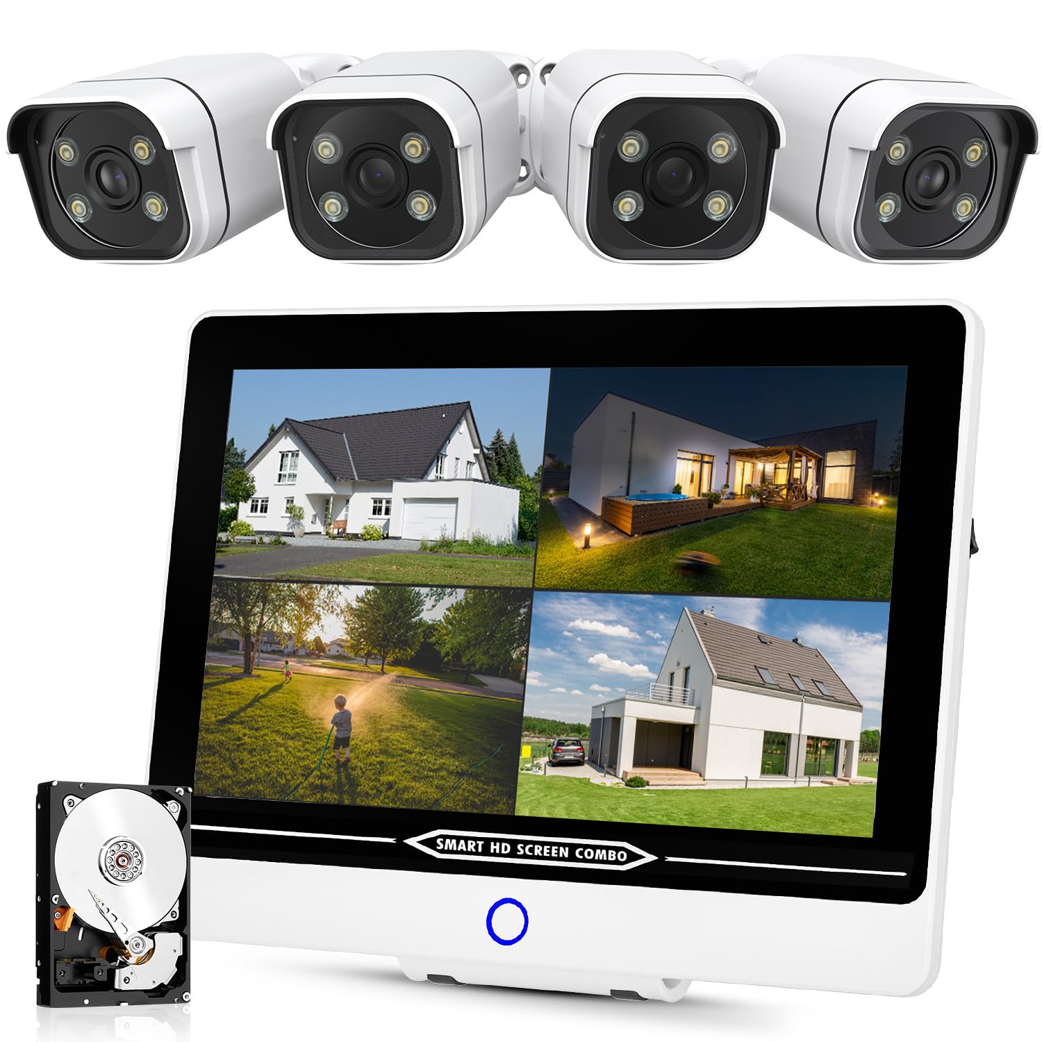 Amazon.co.jp: 【最新800万画素】 防犯カメラ 屋外 POE給電 4K 金属製