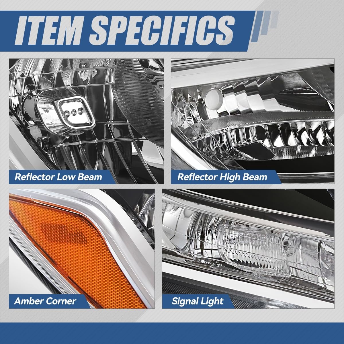 Auto Dynasty NI2503221 Factory Style Headlight Assembly Headlamp Compatible with Nissan Pathfinder 2013-2016, Passenger Right Side, Chrome Housing Clear Lens, ABS Plastic & Polycarbonate