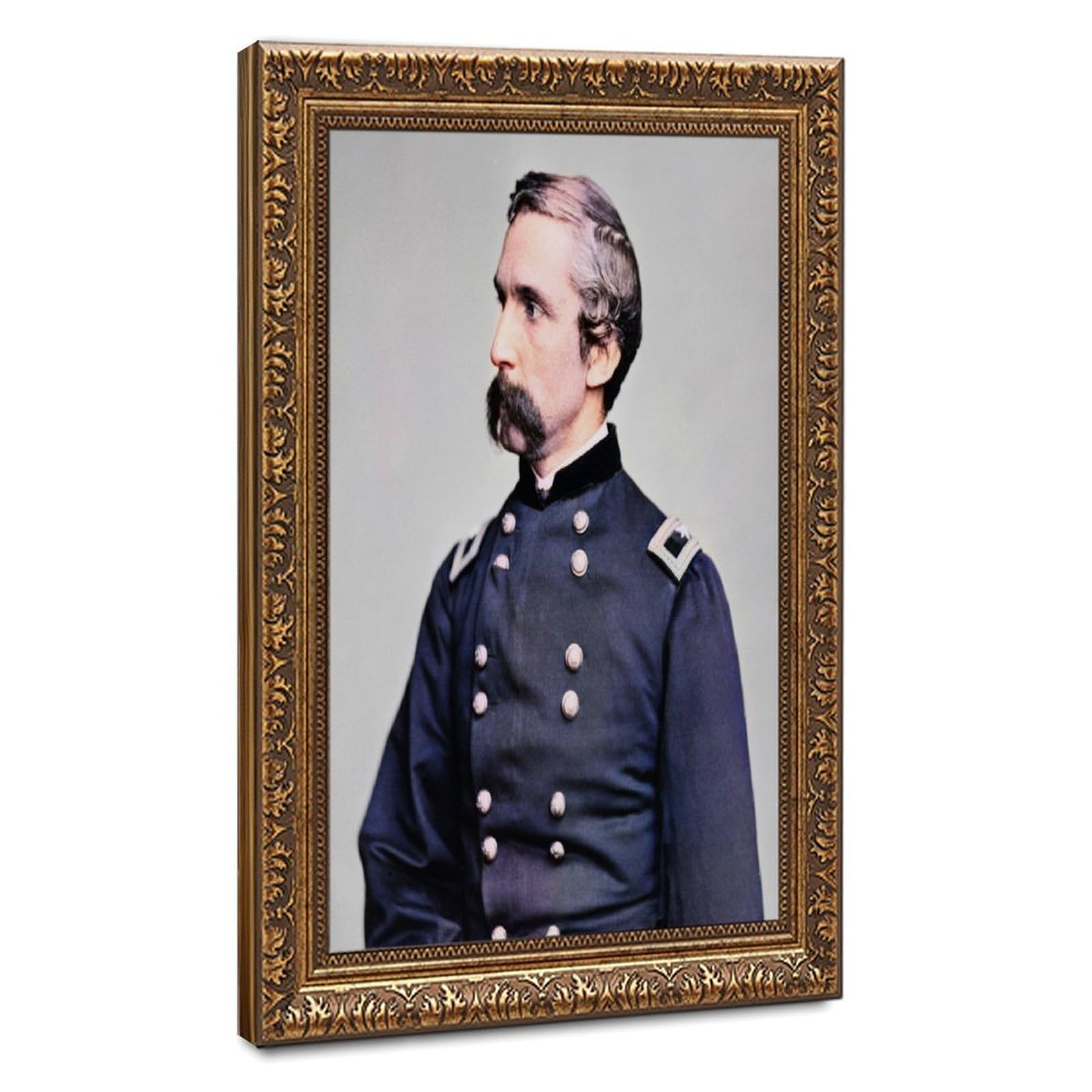 WCYB Joshua Lawrence Chamberlain Colonel in Color Posters Prints Canvas Deco Paintings Wall Art Hangable Frame 24" L X 36" W
