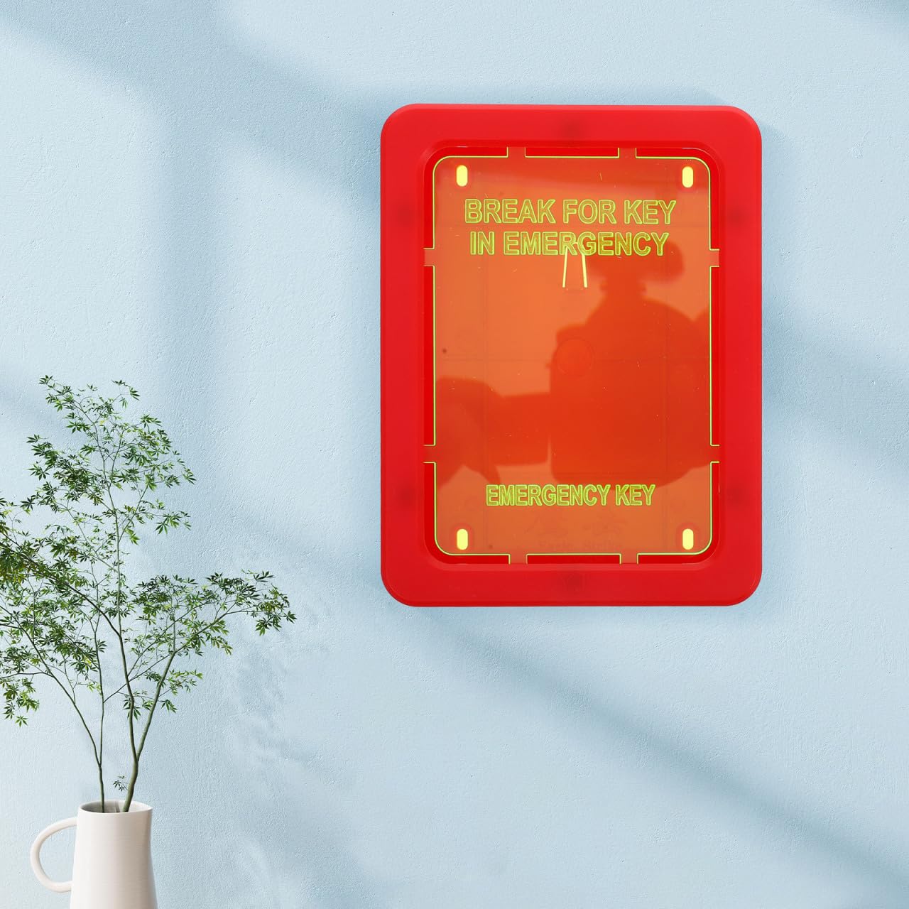HOMSFOU Caja De Llaves De Emergencia Montada En La Pared Con Cerradura Organizador Multifuncional Para Hogar Y Oficina Armario Seguro Para Almacenamiento De Llaves Y Tarjetas 6.37X4.80X1.37In
